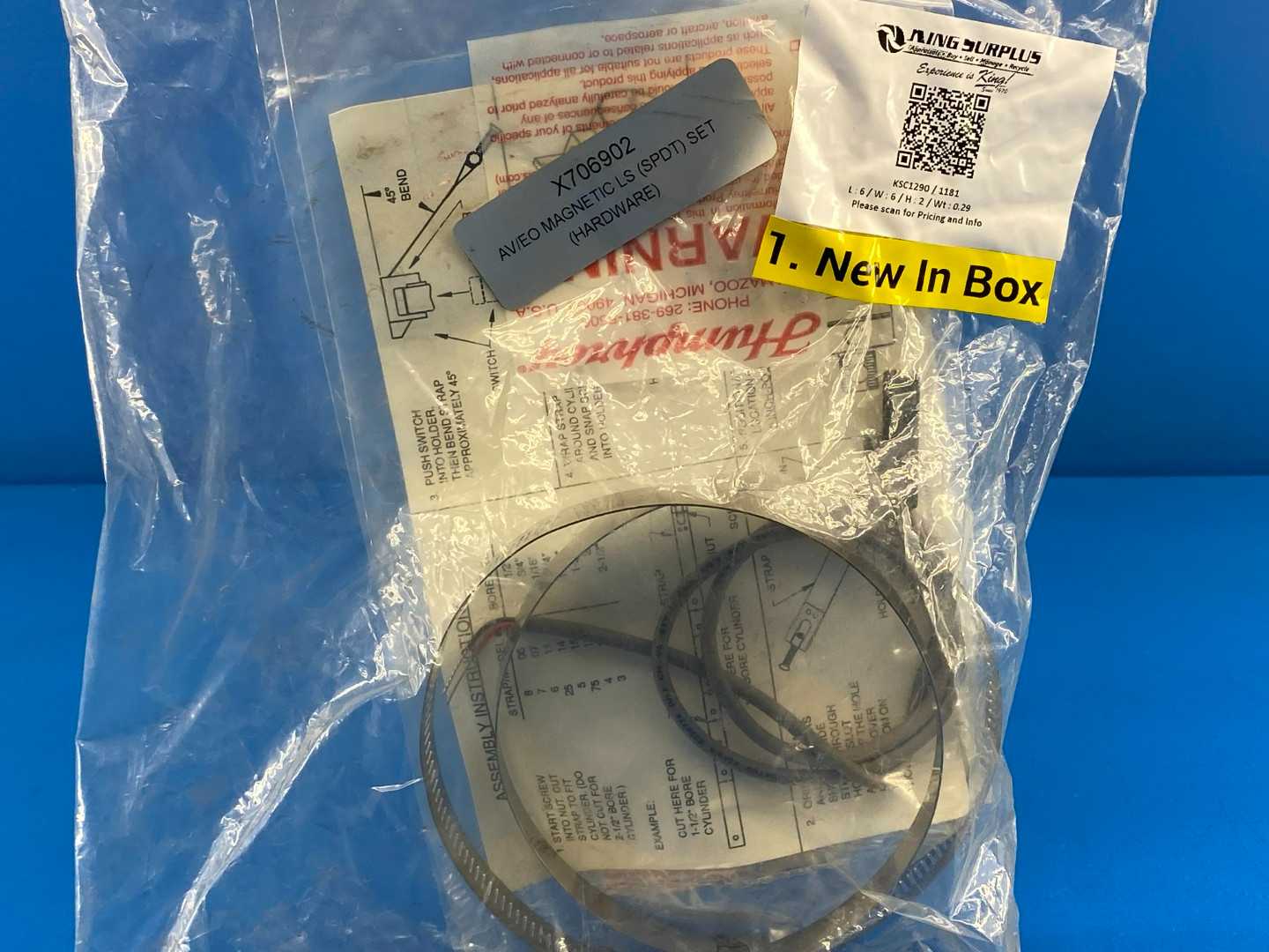 Humphrey RS-2, AV/EO Magnetic Limit Switch (SPDT), Set with Hardware