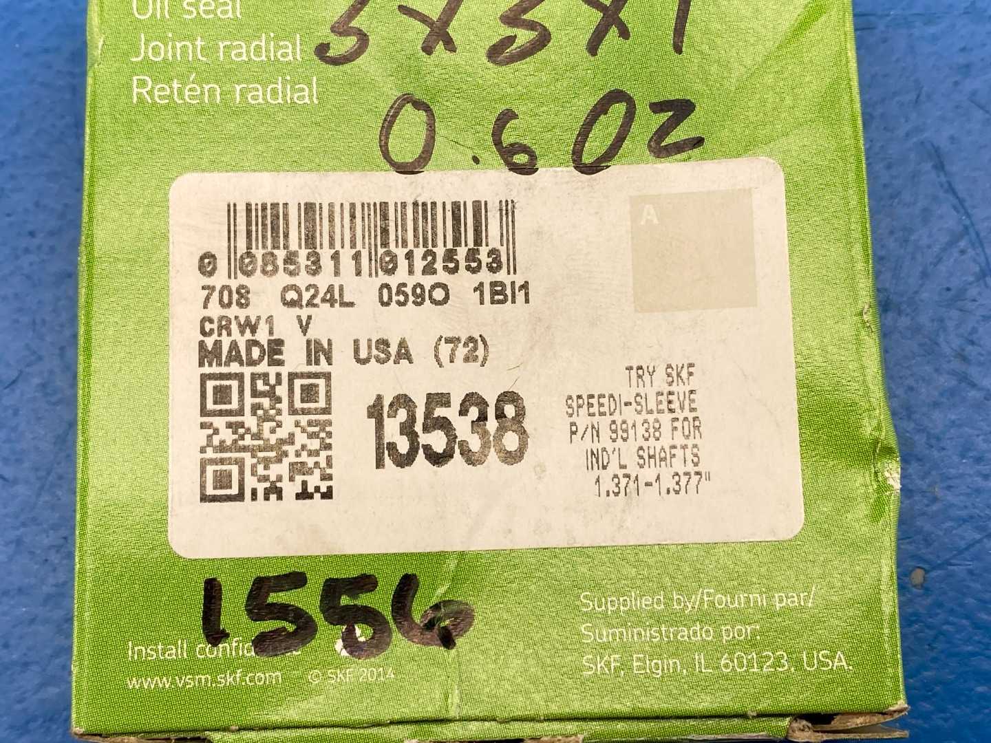 SKF 13538, Seal, 19mm ID, 39mm OD, 17mm Width, Precision Engineering