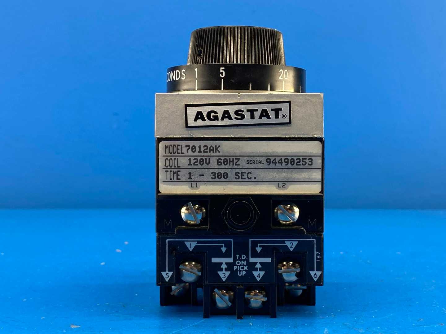 AGASTAT 7012AK Timing Relay 1-300 Seconds 120V