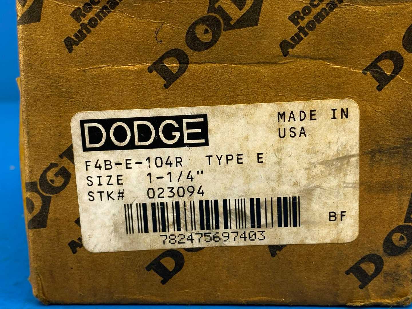 Dodge F4B-E-104R Type E Size 1-1/4" (STK# 023094) 4-Bolt Heavy Duty Flange Bearing