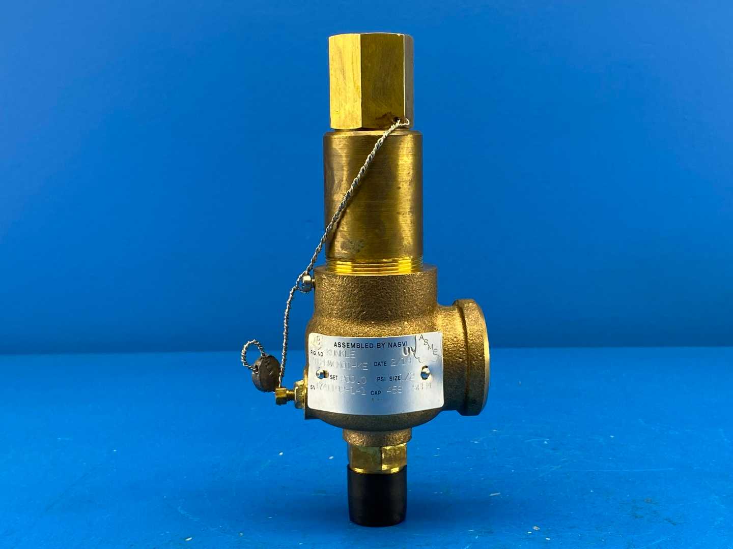 Kunkle 912BDCM01-KE, 1/2" Safety Valve Threaded Cap .50" x .75" Gas ASME Section VIII and XIII (UV)