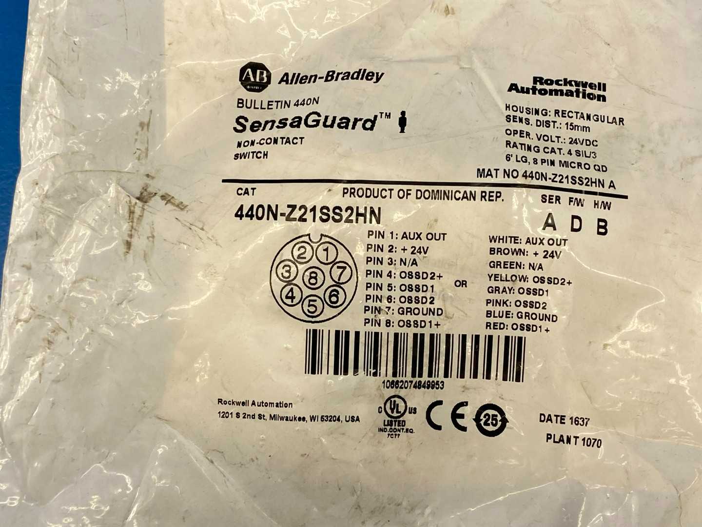 Allen-Bradley 440N-Z21SS2HN SensaGuard, Non-Contact Switch