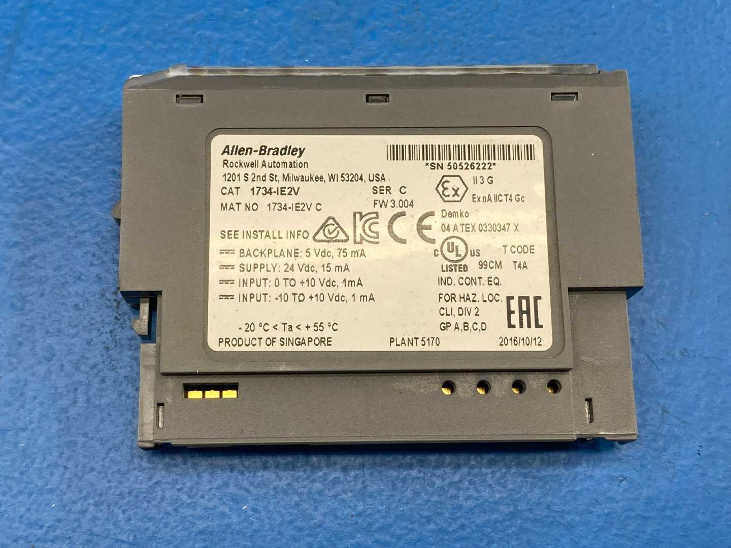 Allen-Bradley 1734-1E2V Series C Point I/O 2- Point Analog Input Module