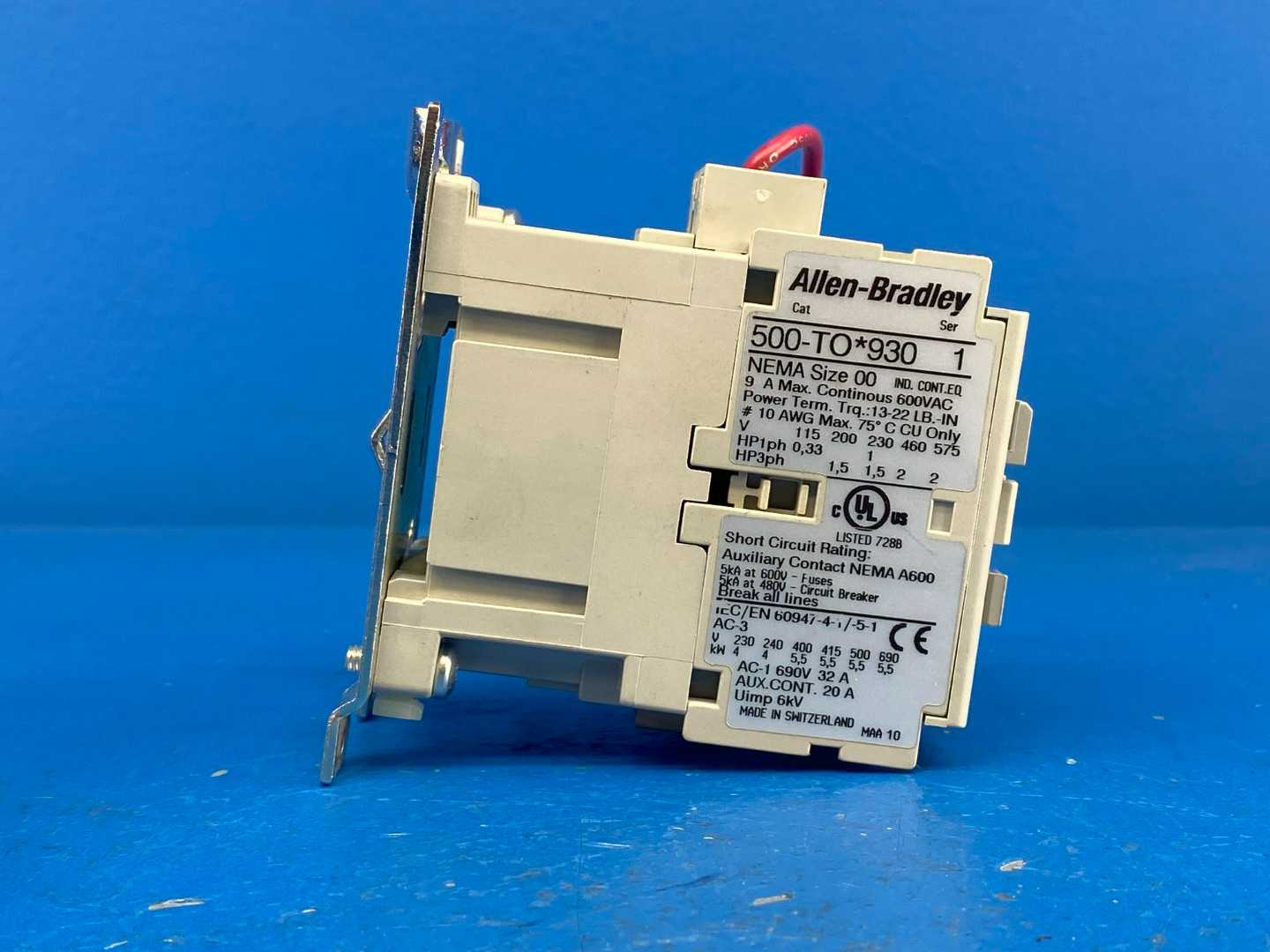 Allen-Bradley 500-TOA930, AC Contactor Series 1 NEMA Size 00, 3-pole, 9 A