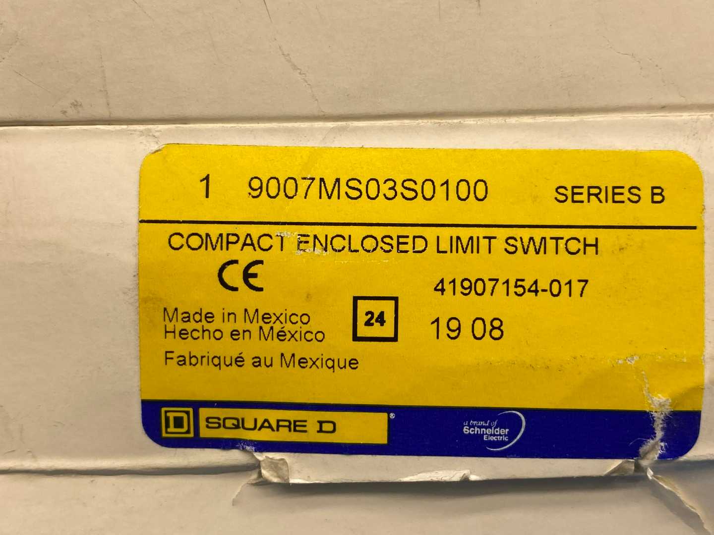 Square D 9007MS03S0100, Compact Enclosed Limit Switch