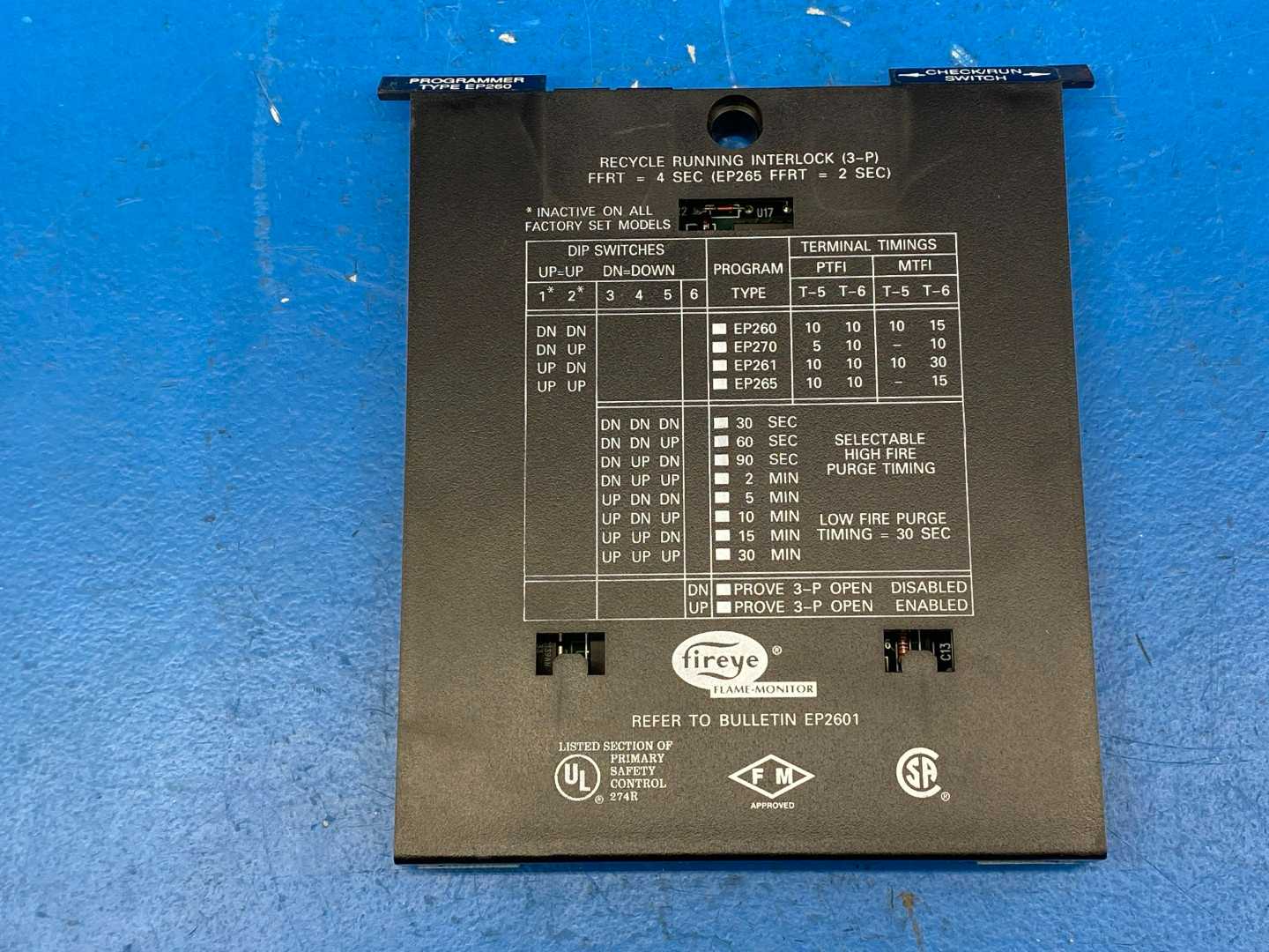 Fireye Flame Monitors EP260 Ignition Module