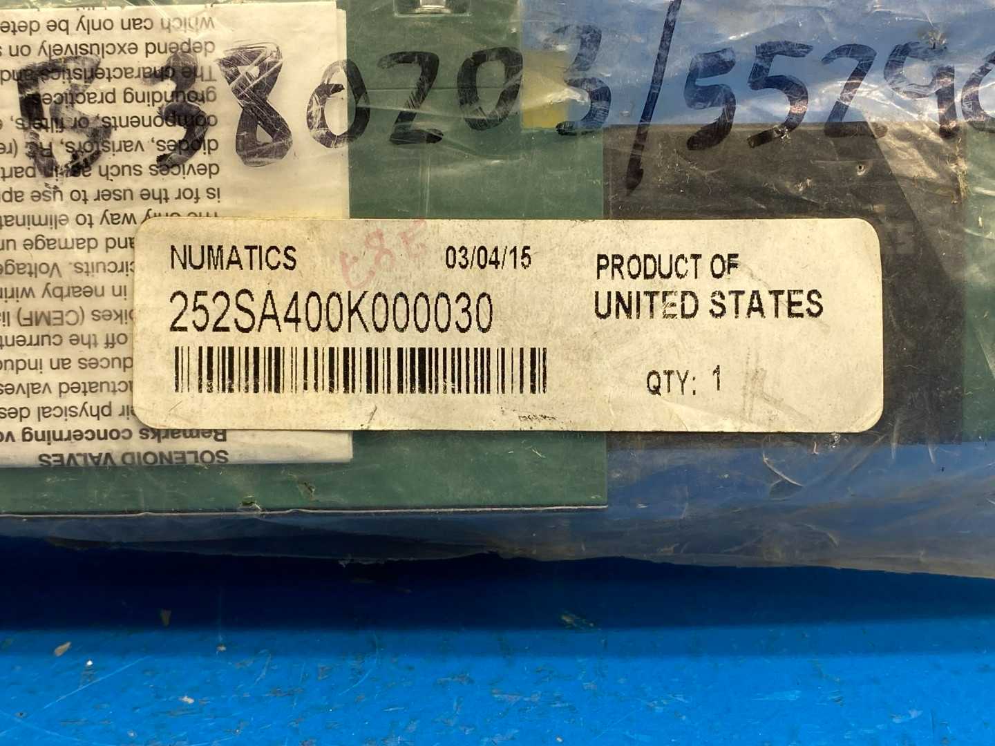 AVENTICS NUMATICS 252SA400K000030 Mark 25 Series Solenoid Valve