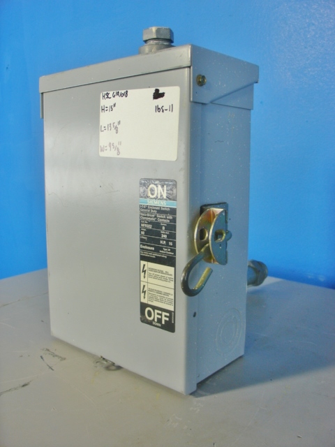 60 AMP 240V SAFETY Switch Siemens NEMA 3 15HP