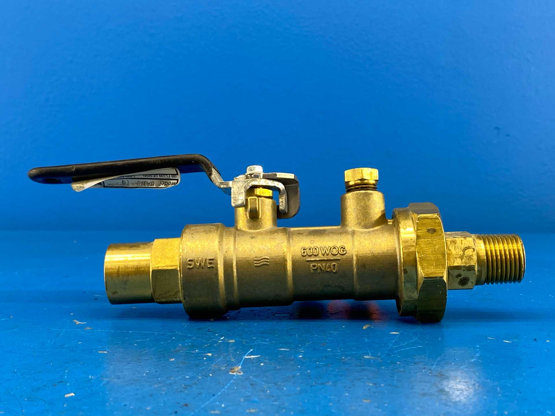 IMI Hydronics UA-B-075S-050M-V6, 3/4"S x 1/2"M, Venturi Ball Valve, Body Type B, Venturi No.6, 600WOG | PN40, 600PSIG