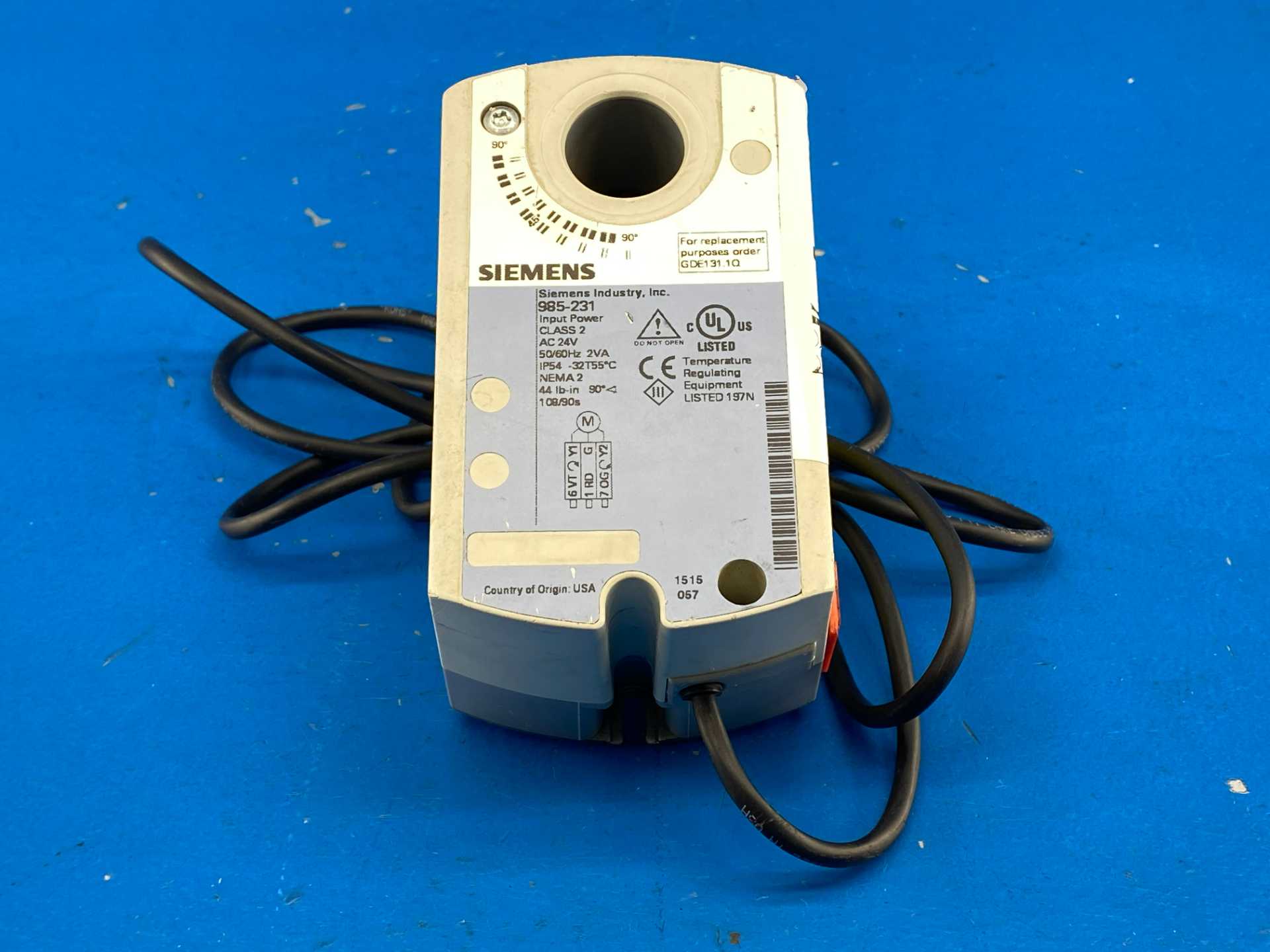 Siemens 985-231 GDE131-1Q Actuator