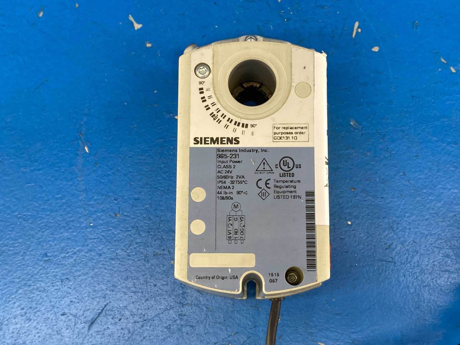Siemens 985-231 GDE131-1Q Actuator