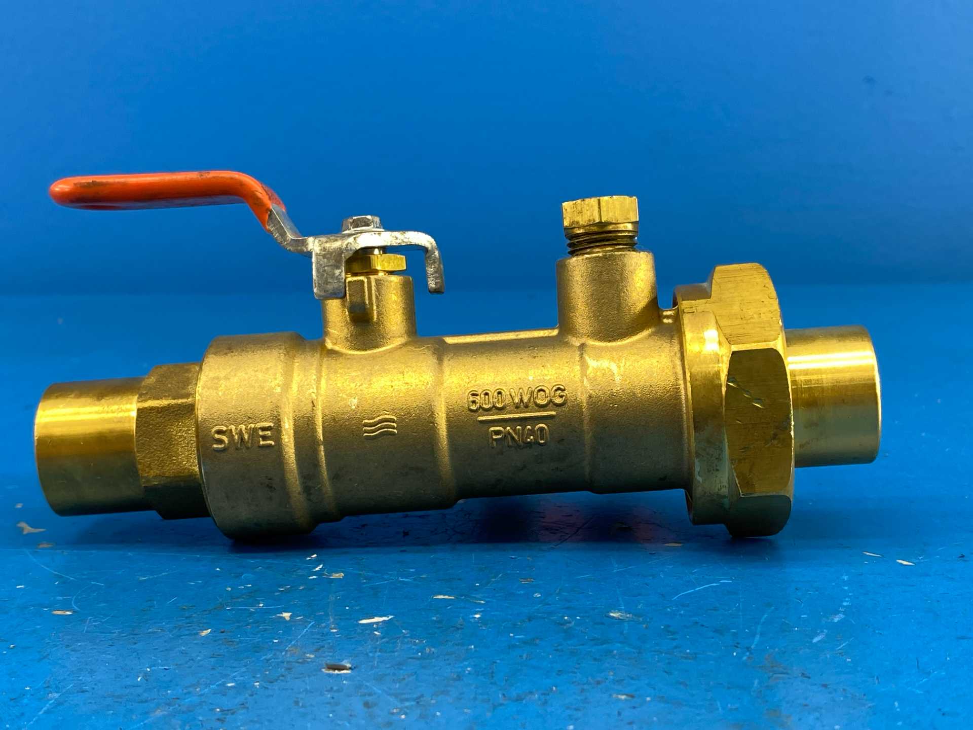 IMI Hydronics UA-B-075S-050M-V5, 3/4"S x 1/2"M Venturi Ball Valve, Body Type B, Venturi No. 5, 2.6-9.5GPM, 600WOG | PN40