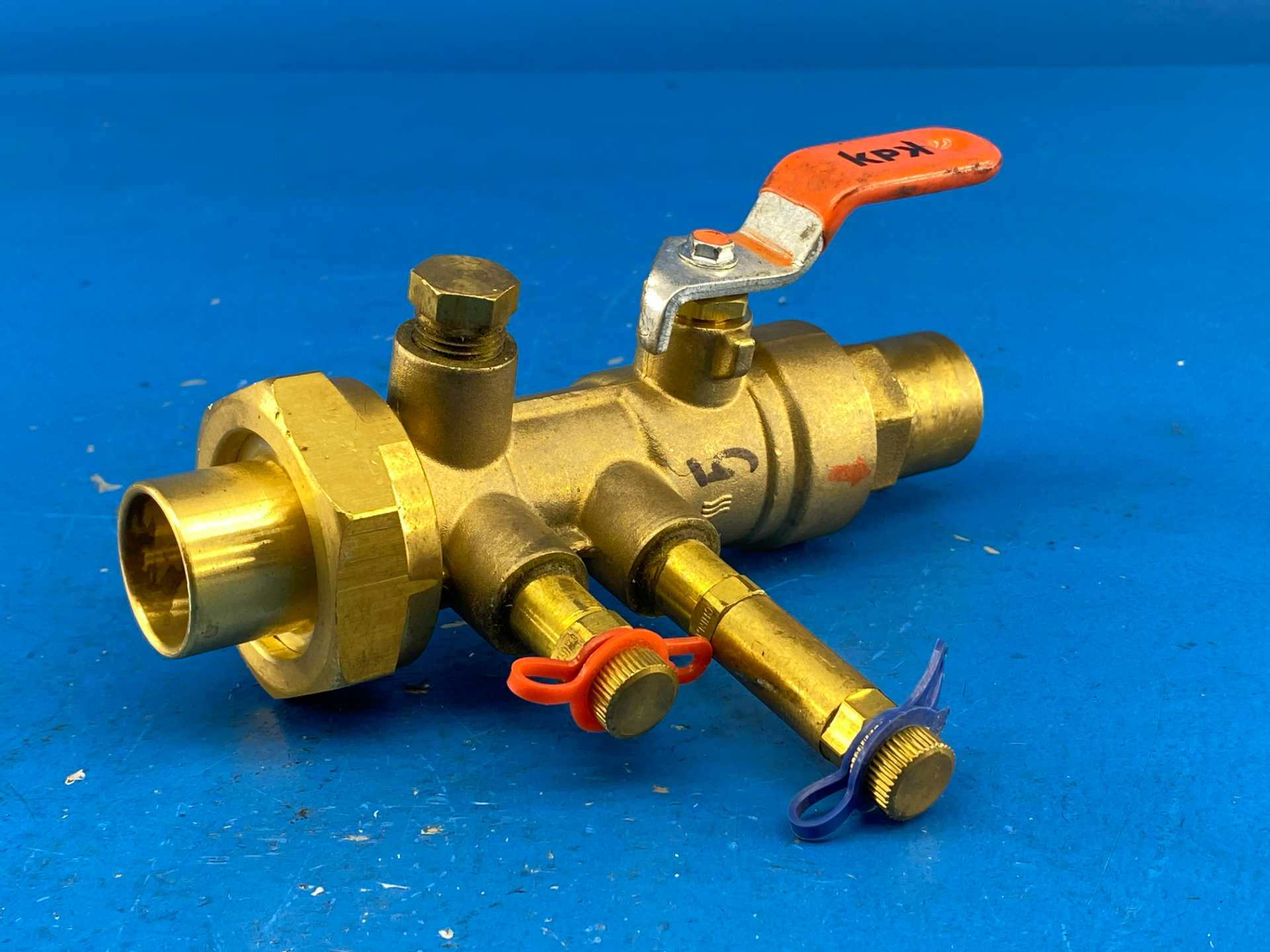 IMI Hydronics UA-B-075S-050M-V5, 3/4"S x 1/2"M Venturi Ball Valve, Body Type B, Venturi No. 5, 2.6-9.5GPM, 600WOG | PN40