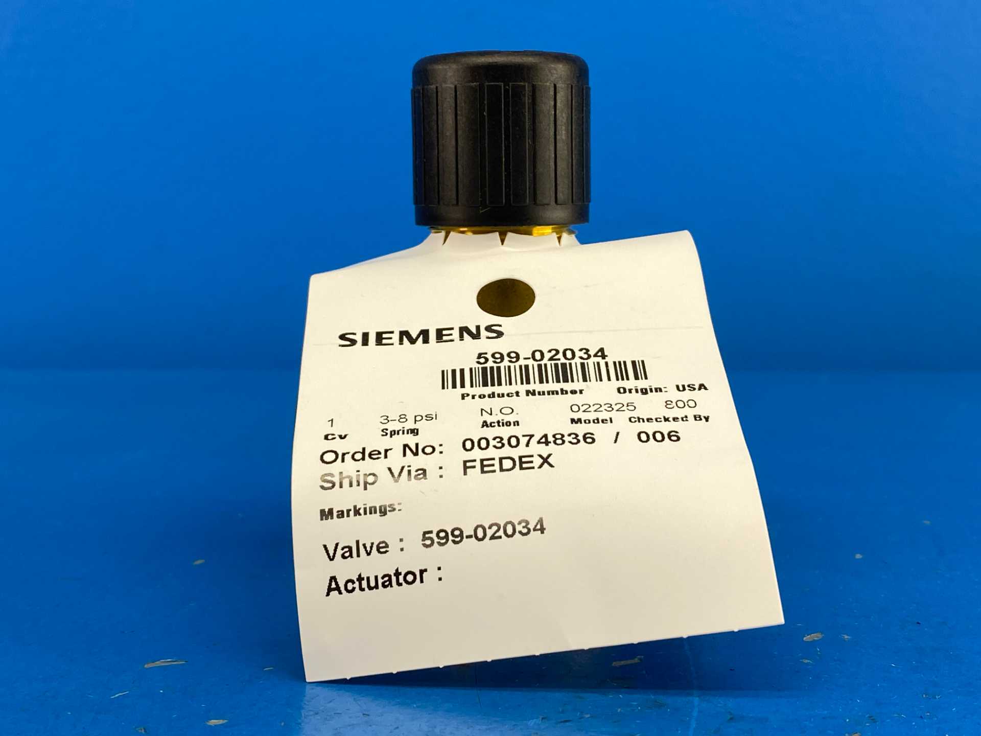 Siemens Valve Actuator 599-02034