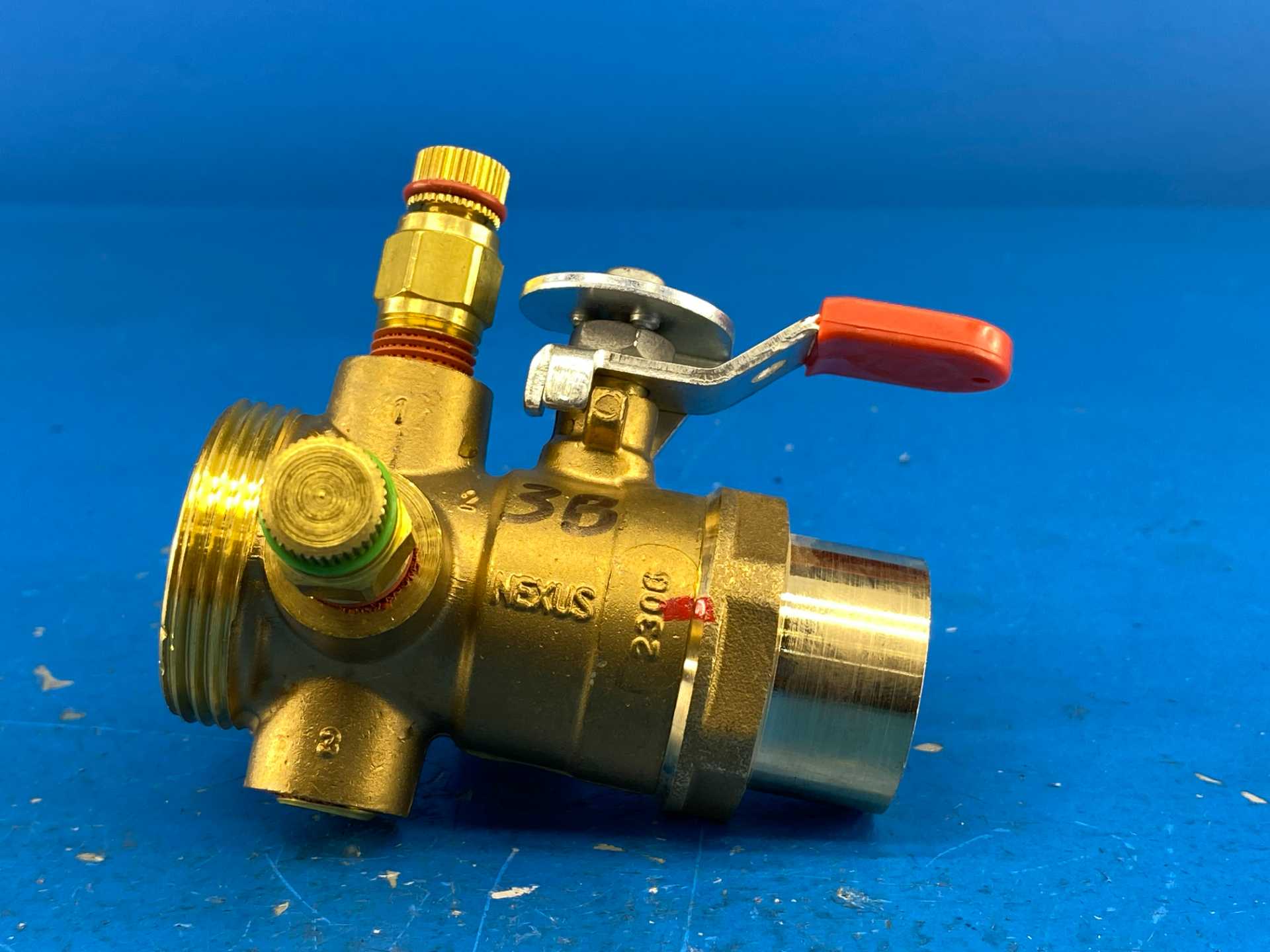 Nexus Hydronics Ultra XB Orturi XB-100-S-100M-3B-GL, 1"S x 1"M Calibrated Manual Balancing Valve, 600WOG