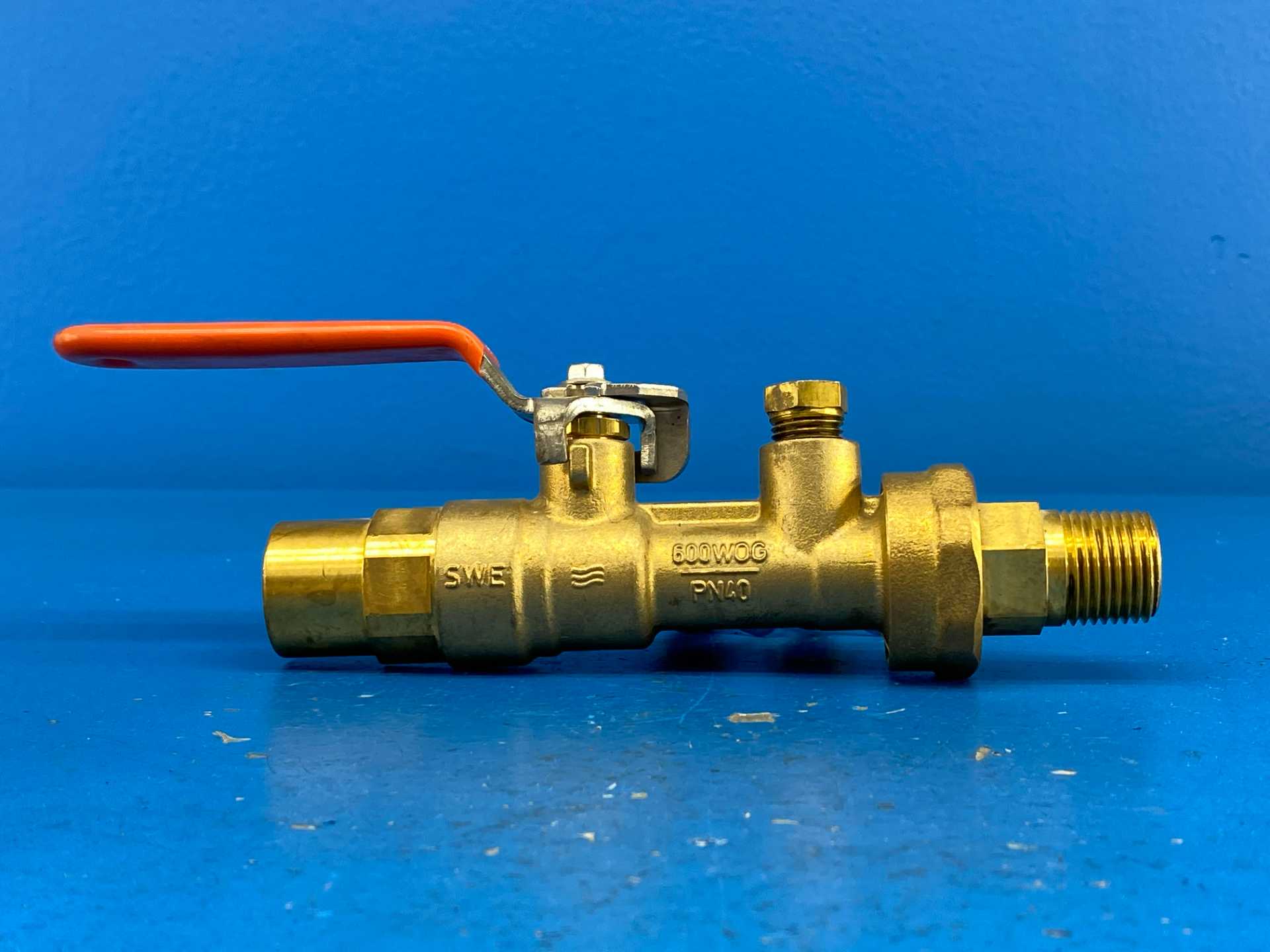 IMI Hydronics UBSBSA075S-050M,PL1,PT2,PT3, 3/4"S x 1/2"M Koilpak Shut-off Valve, SWE, 600WOG | PN40, 600 PSIG, Type A