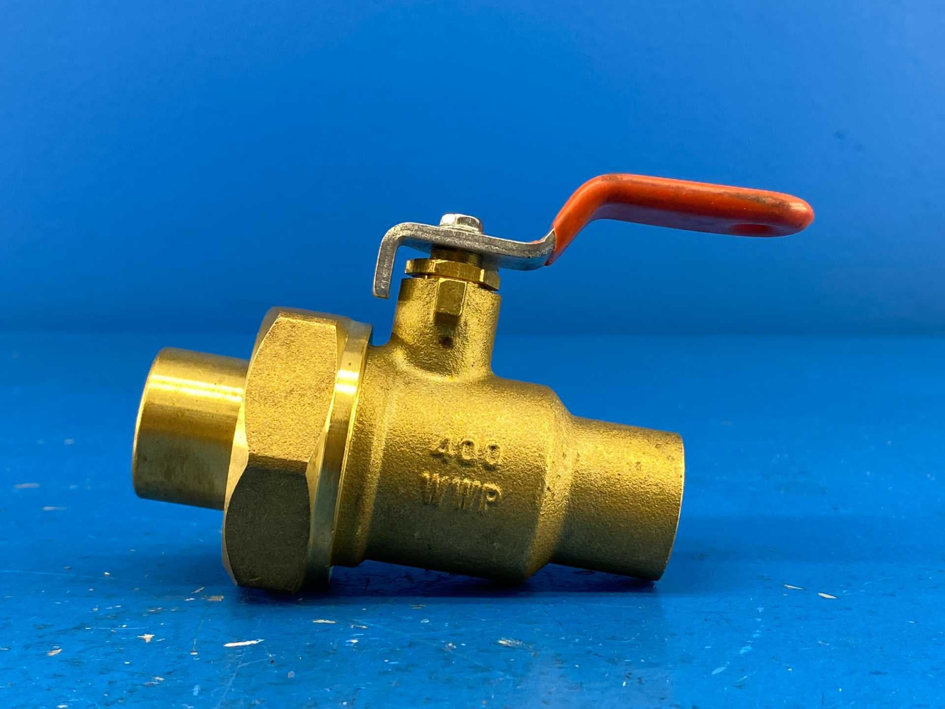 IMI Hydronics UBM0075S, 3/4" x 3/4" Compact Shut-off Ball Valve, Sweat, 400WWP, 600PSIG at 250°F (Orange Handle)