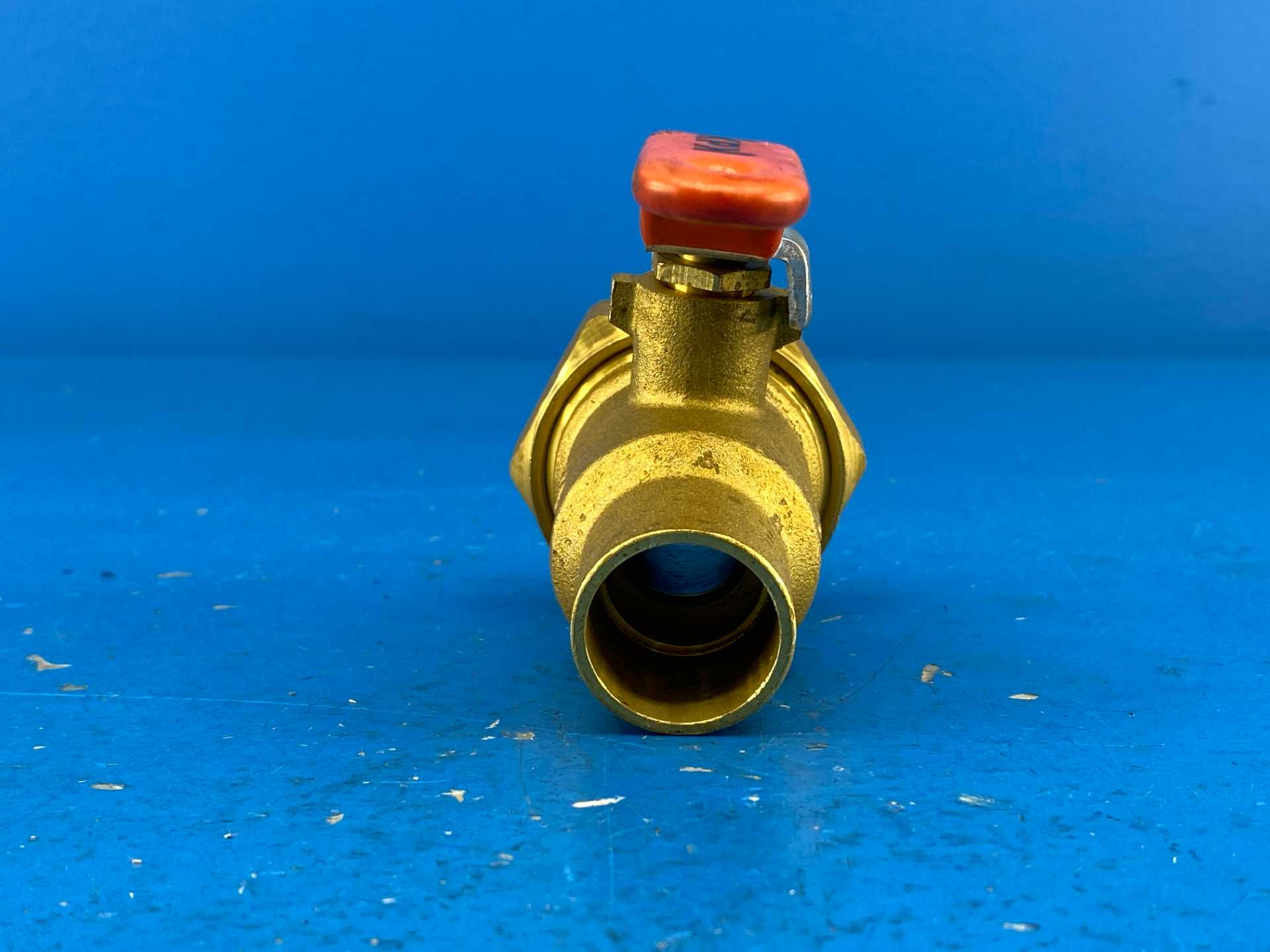 IMI Hydronics UBM0075S, 3/4" x 3/4" Compact Shut-off Ball Valve, Sweat, 400WWP, 600PSIG at 250°F (Orange Handle)