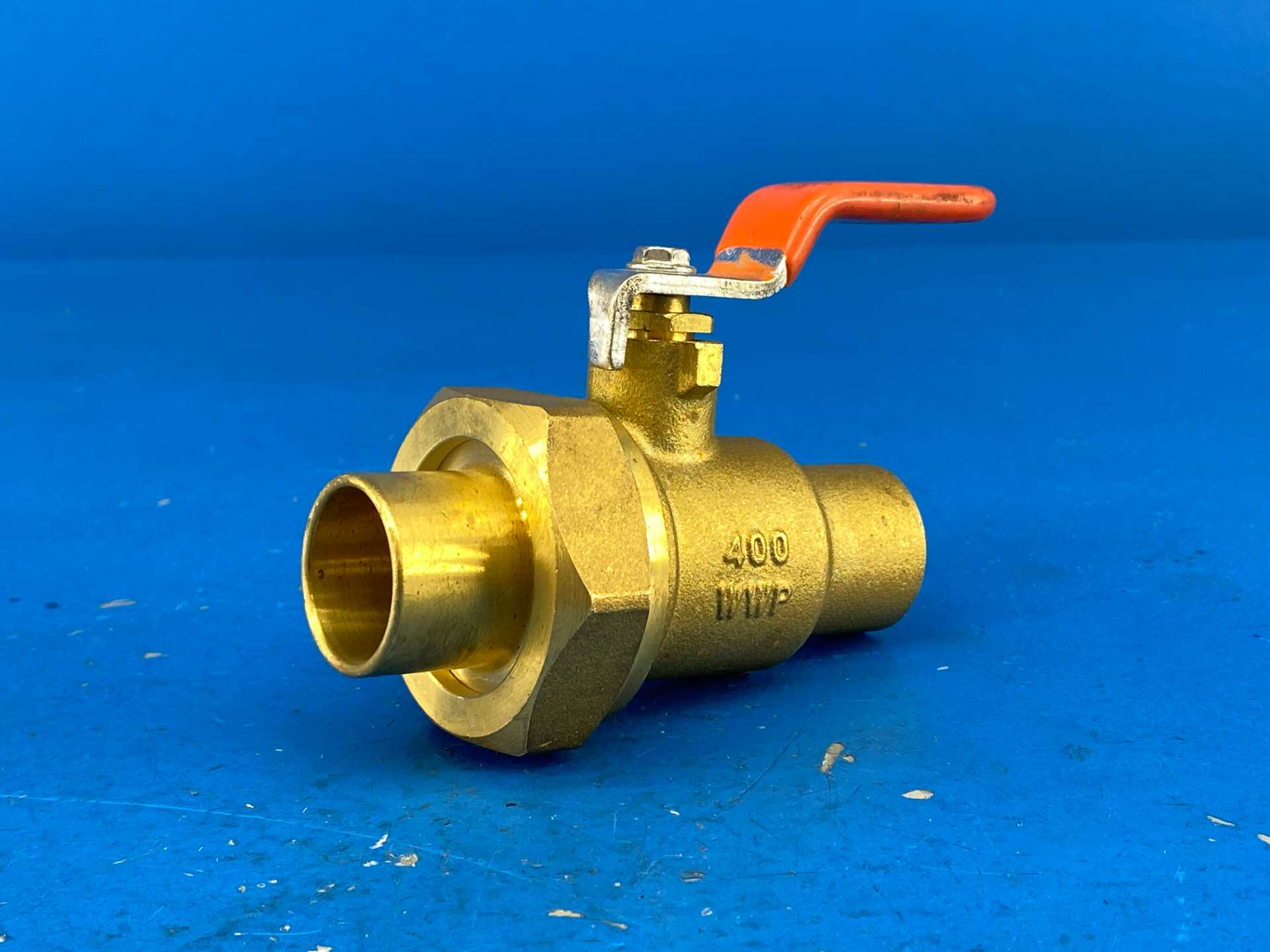 IMI Hydronics UBM0075S, 3/4" x 3/4" Compact Shut-off Ball Valve, Sweat, 400WWP, 600PSIG at 250°F (Orange Handle)