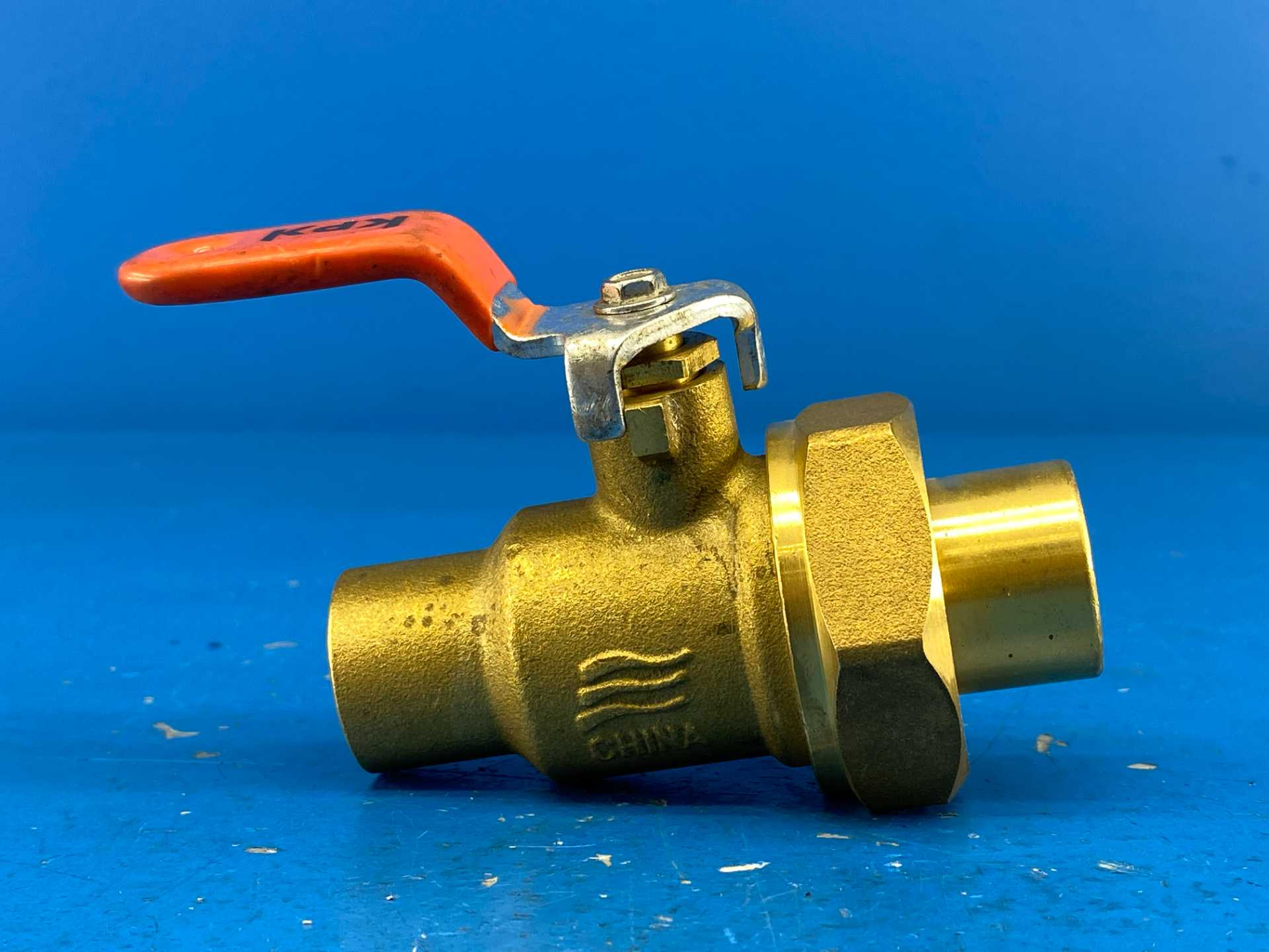 IMI Hydronics UBM0075S, 3/4" x 3/4" Compact Shut-off Ball Valve, Sweat, 400WWP, 600PSIG at 250°F (Orange Handle)