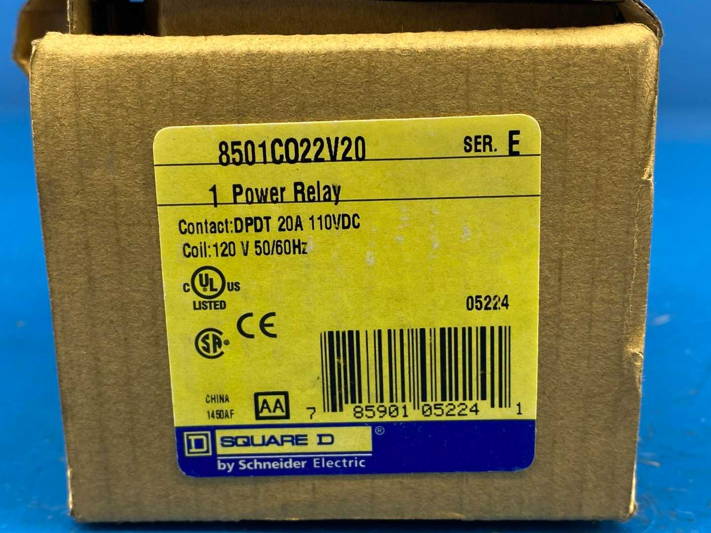 Square D 8501CO22V20, Power Relay