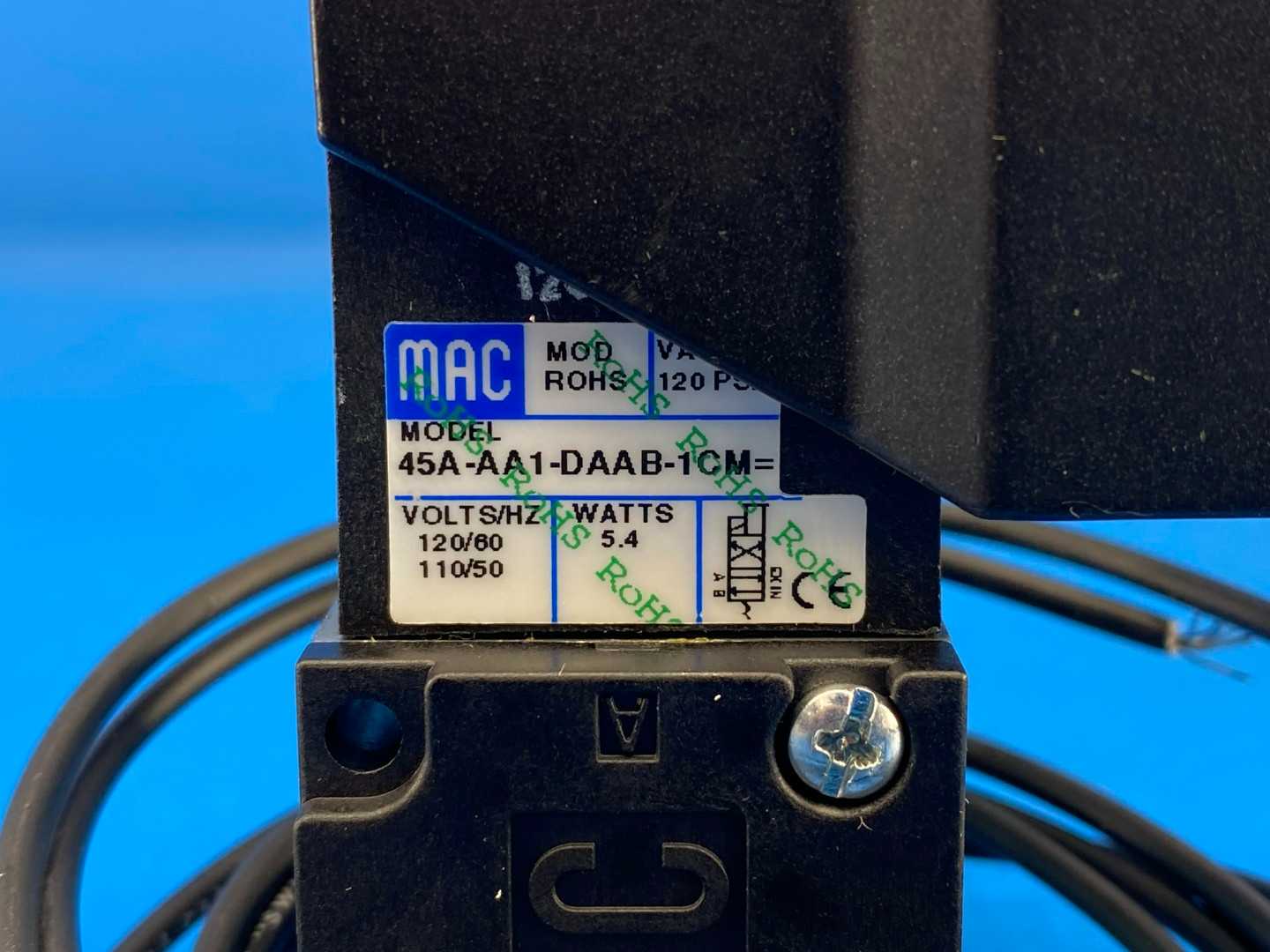 MAC Valves Inc. 45A-AA1-DAAB-1CM 4/2-Way Single Direct Solenoid Poppet Valve