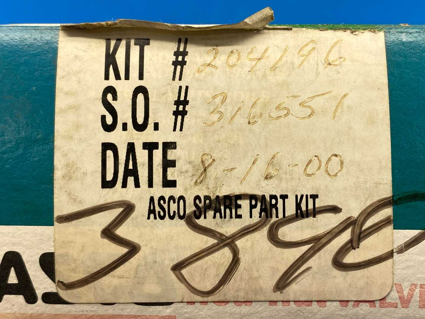ASCO 204196 Solenoid Valve Spare Part Kit