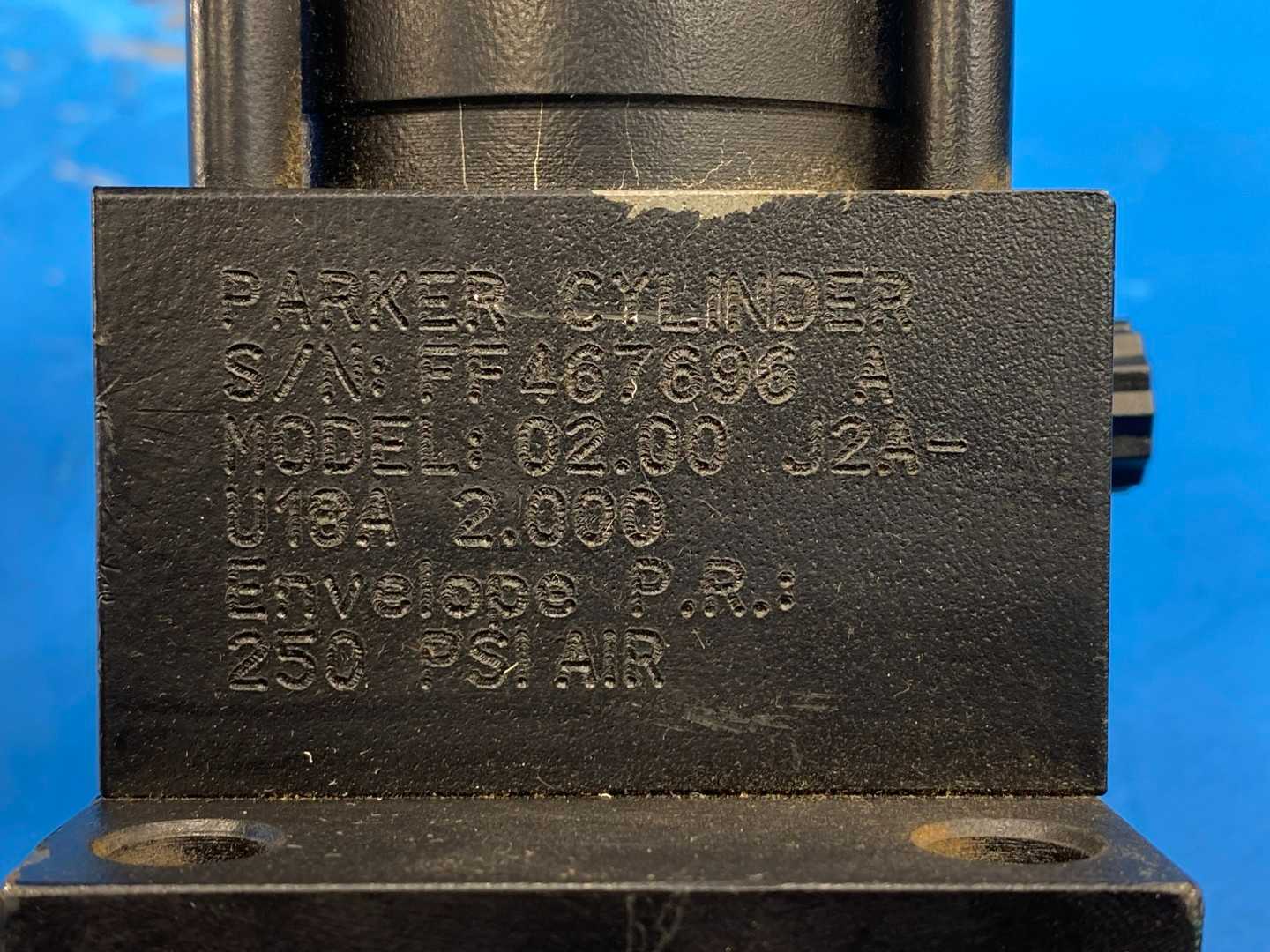 Parker 02.00 J2AU18A 2.000 Pneumatic Cylinder 2" Bore 2" Stroke 250OPSI Air