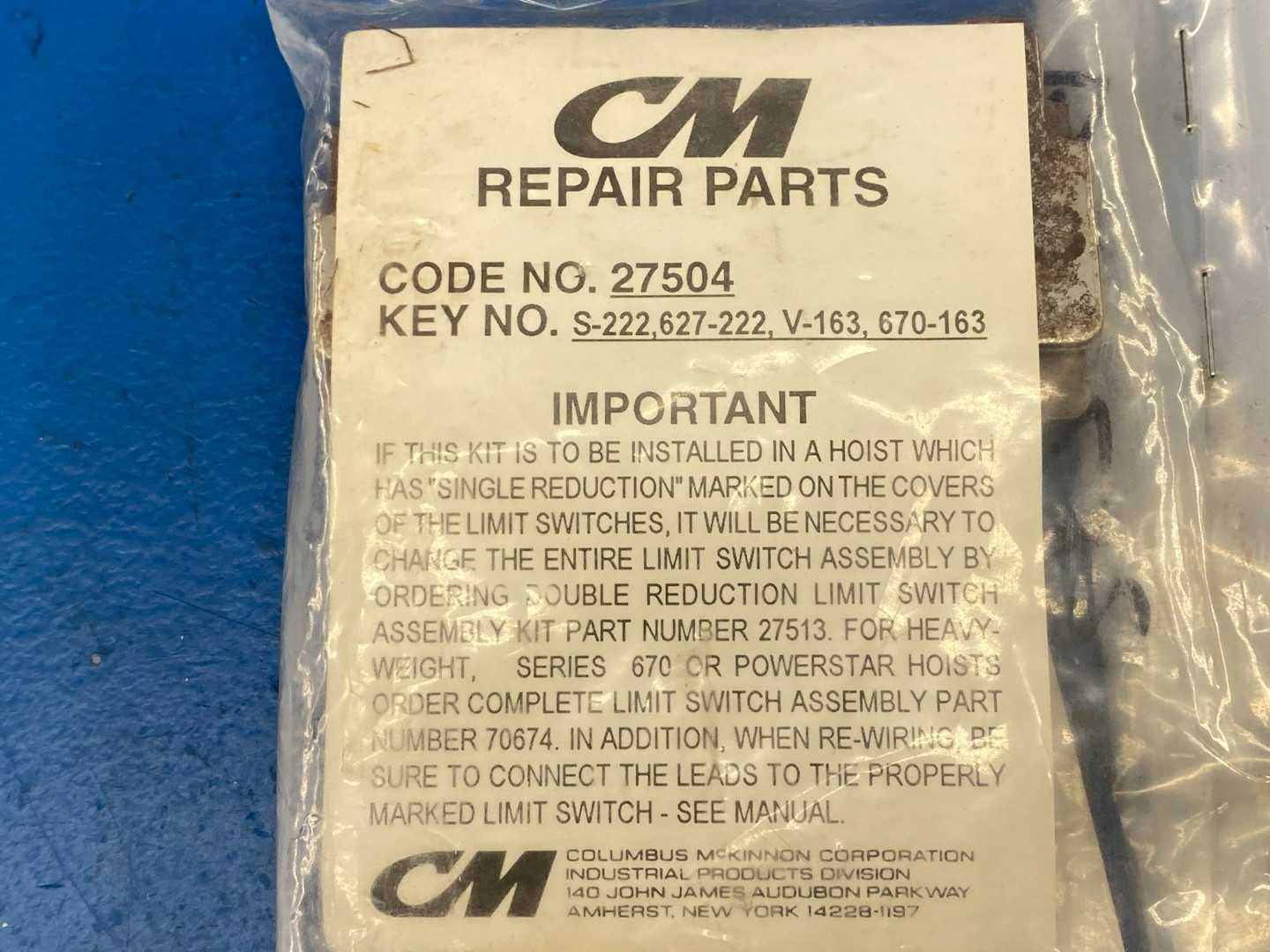CM No. 27504 Limit Switch Kit