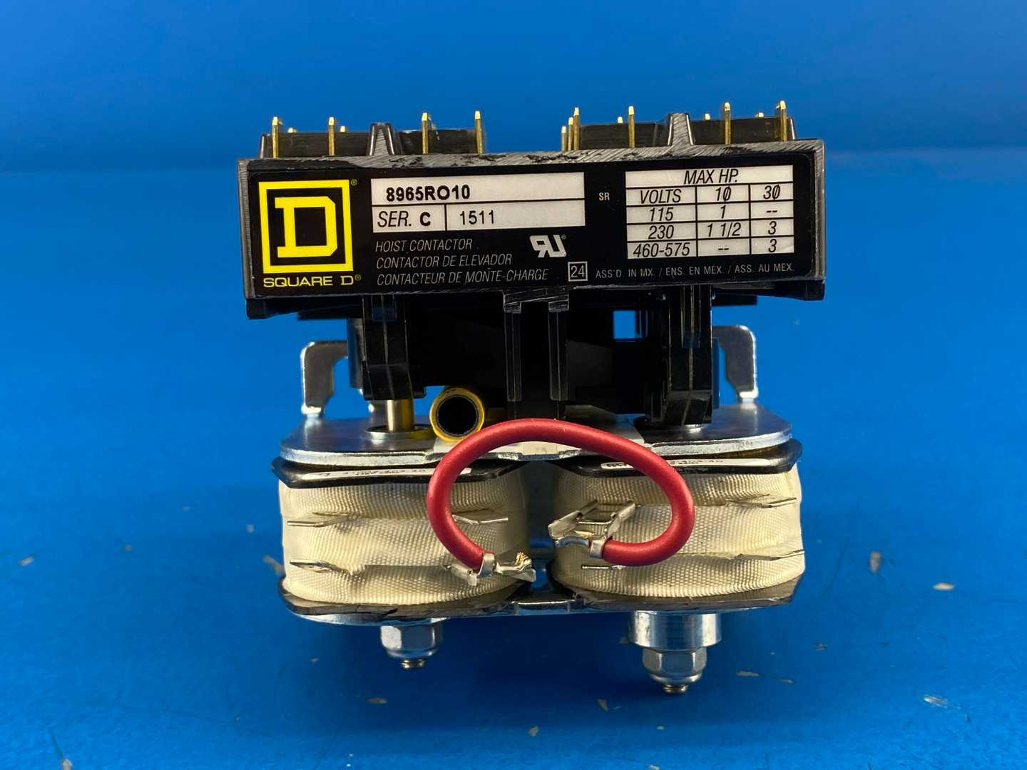 Square D 8965RO10, Series C Hoist Contactor, 3hp at 480VAC, 3 phase, 120VAC coil