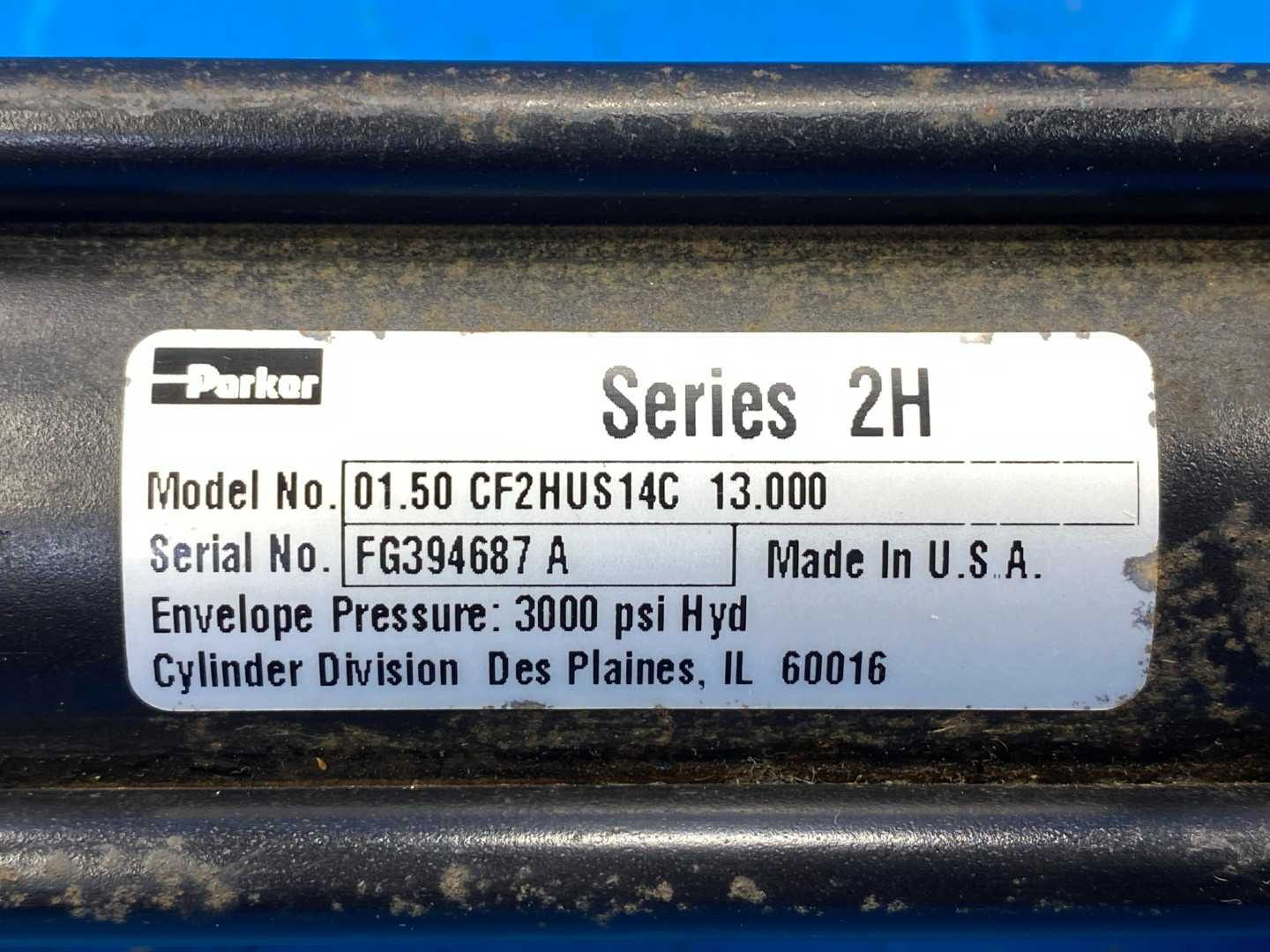 Parker 01.50 CF2HUS14C 13.000 Heavy Duty Hydraulic Cylinder 1.5" Bore 13" Stroke 3000 PSI