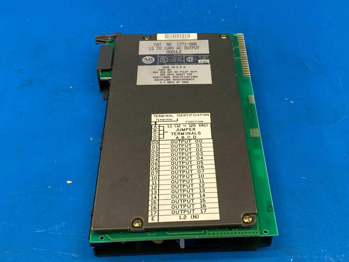 Allen-Bradley 17710AD PLC Adapter Output Module Series C