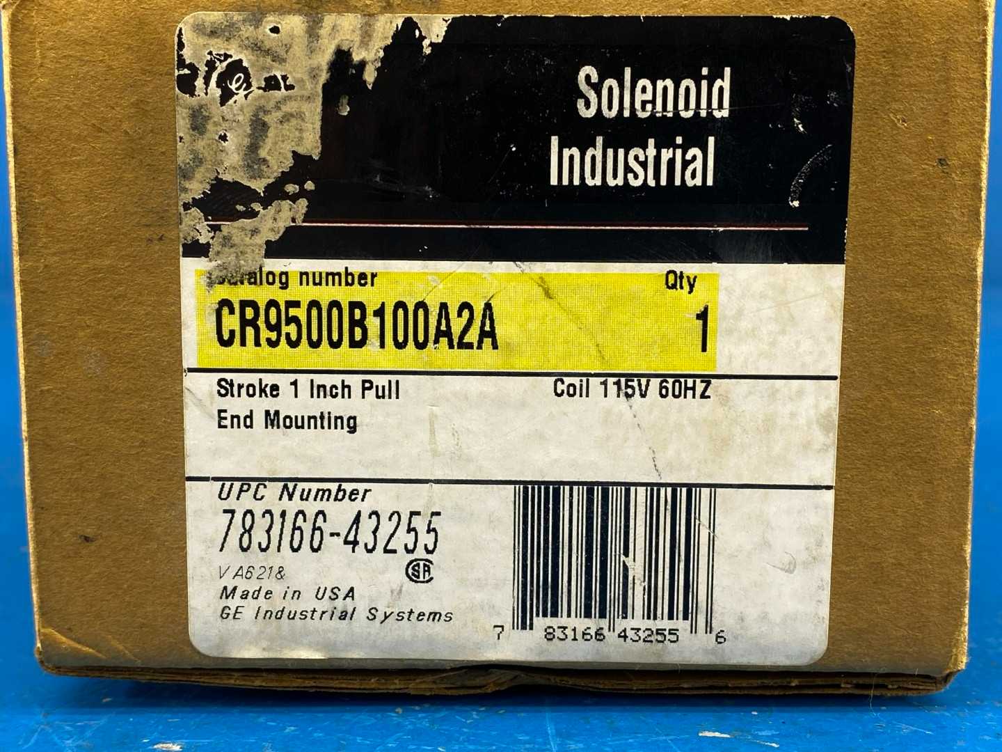 General Electric CR9500B100A2A, Solenoid Coil 115V, 1" Stroke
