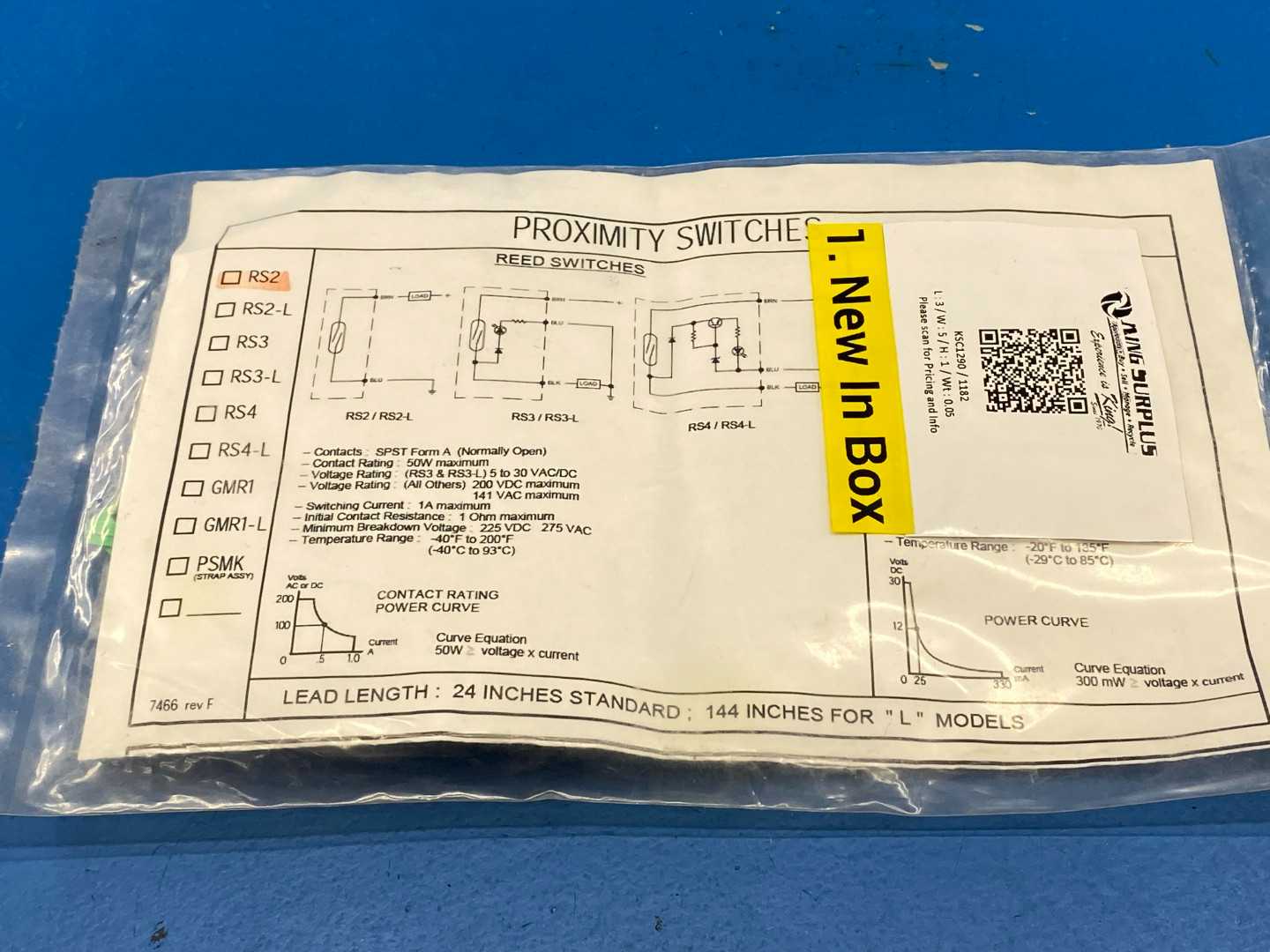 Humphrey X703016, Proximity Sensor RS2 OR CS5MA