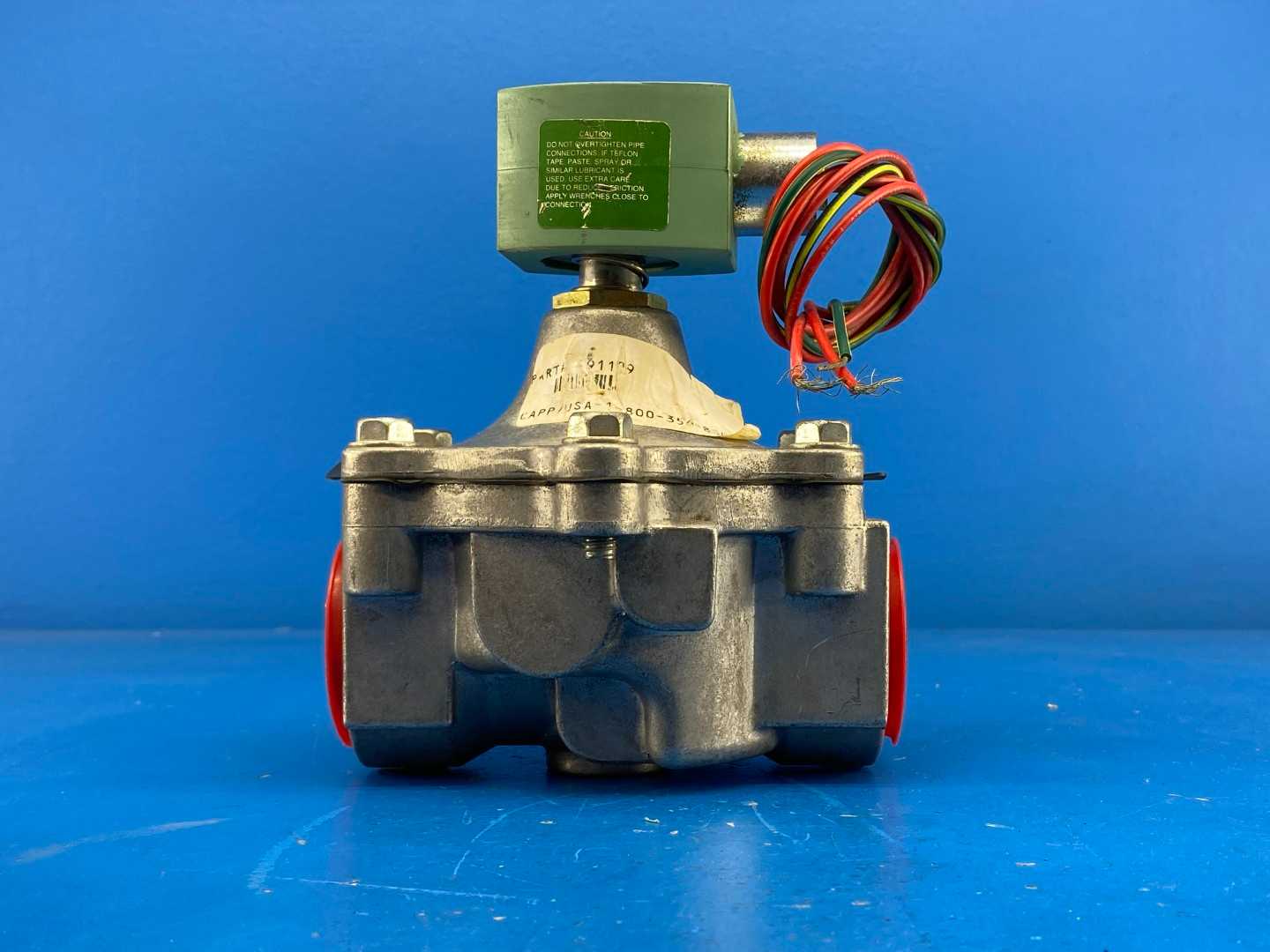 ASCO Red-Hat II 8215G070VH Solenoid Valve, 1-1/2" NPT, Normally Closed, 120V AC (Missing red cap)