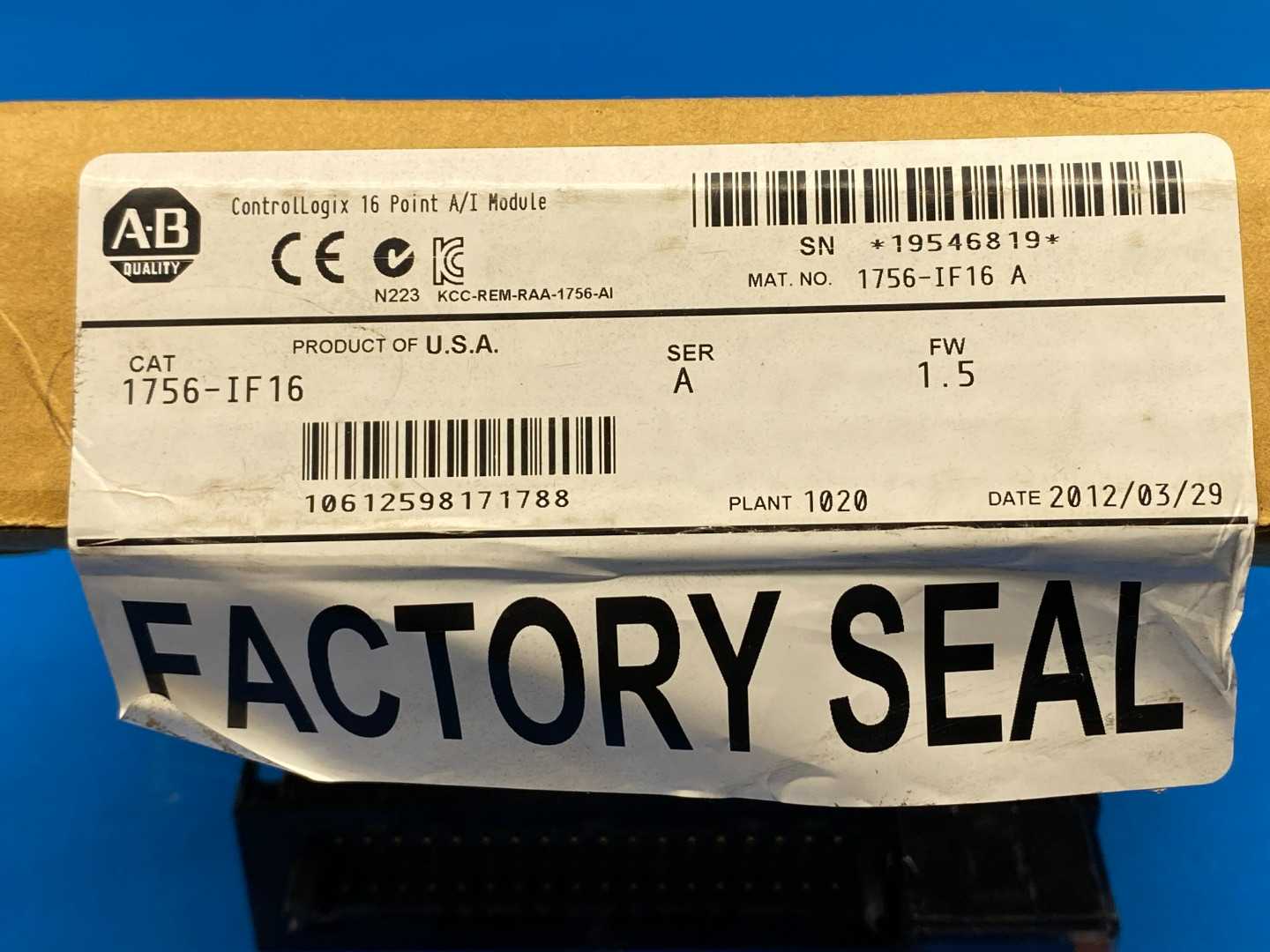 Allen-Bradley 1756-IF16 SER A ControlLogix 16 Pt A/I Module