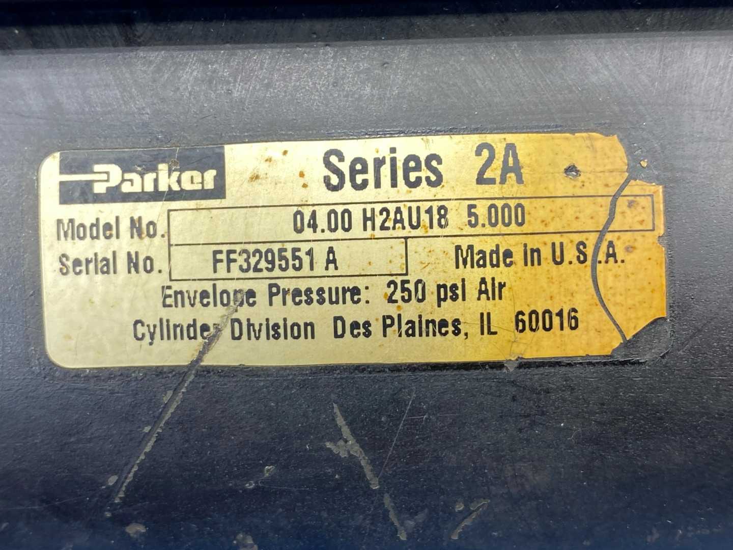 Parker 04.00 H2AU18 5.000 4"Bore 5" Stroke Hydraulic Cylinder Series 2A