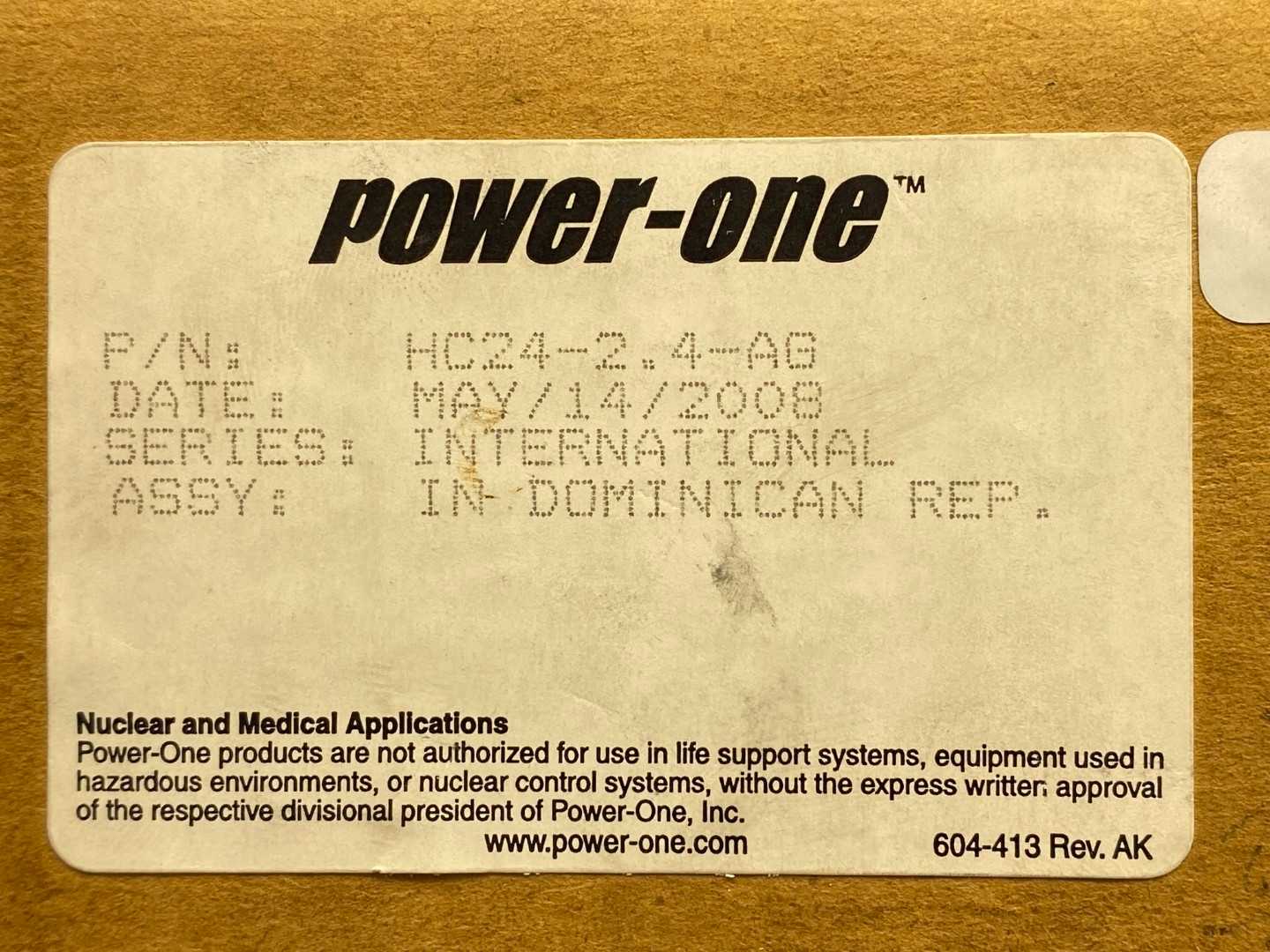 Power-one HC24-2.4-AG