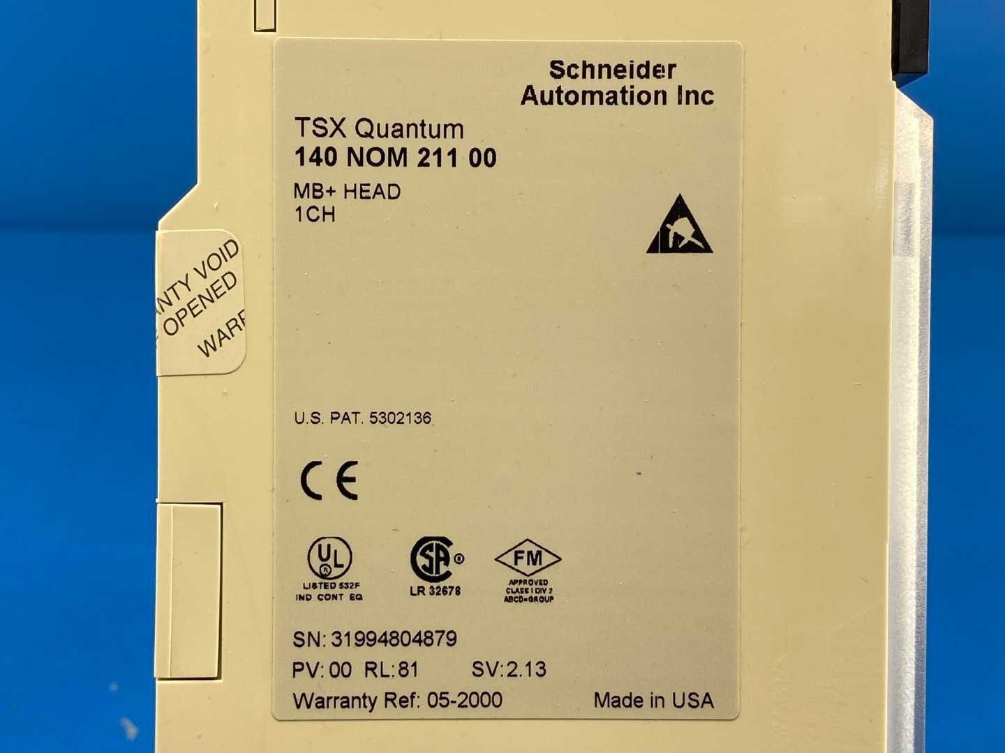 Schneider Electric 140 NOM 211 00 (112726), TSX Quantum