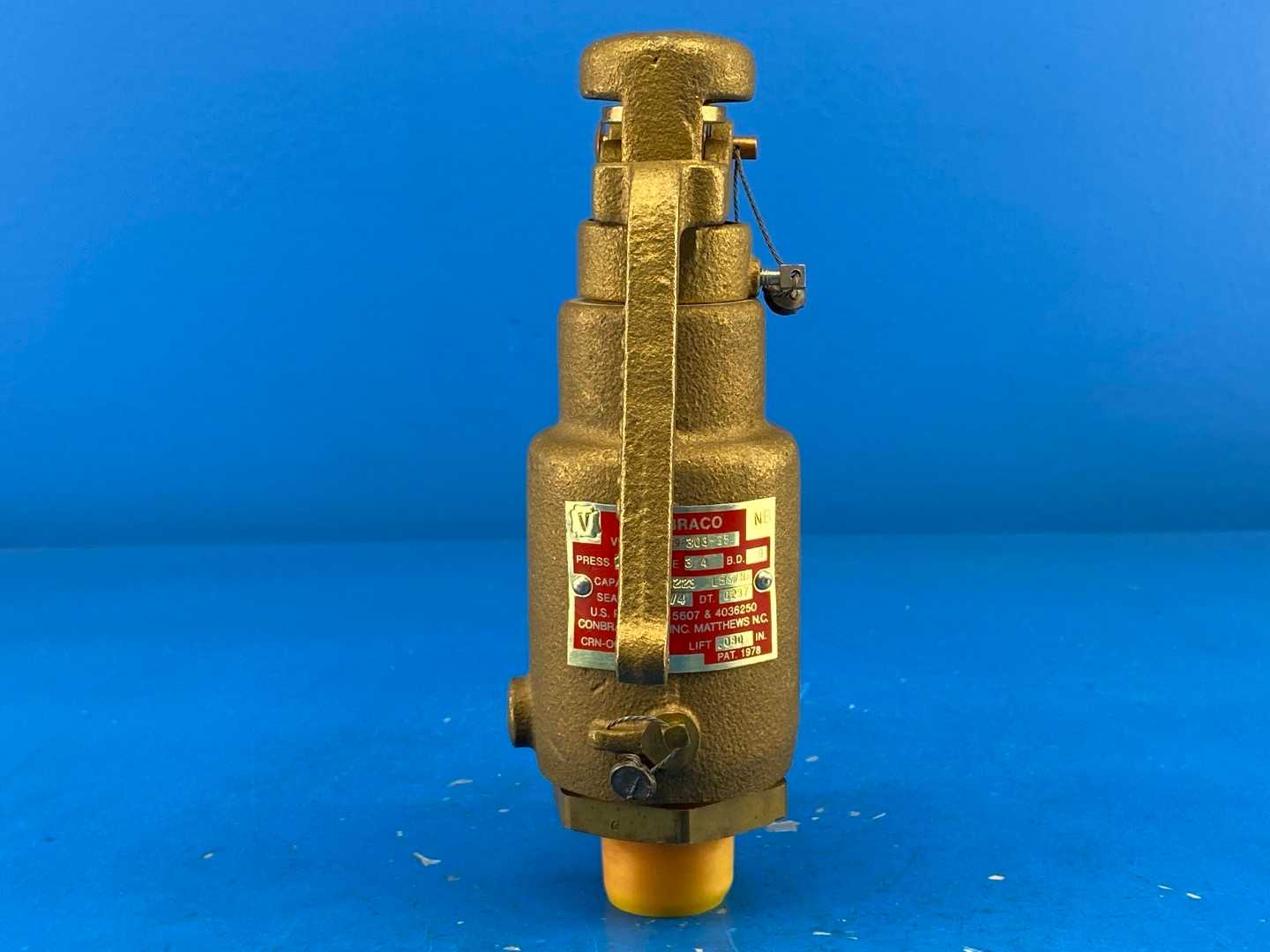 Conbraco 29-303-35, 3/4" Size x 3/4" Seat Dia. Safety Relief Valve 150PSI Capacity 1223 LBS/HR
