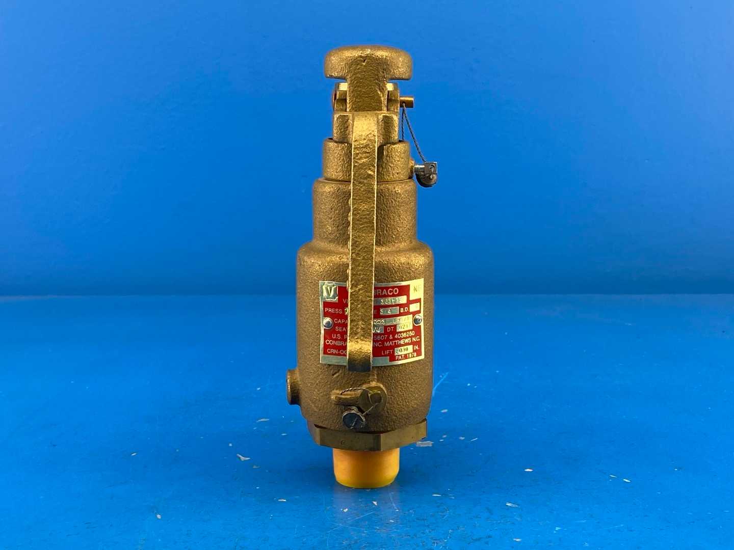 Conbraco 29-303-35, 3/4" Size x 3/4" Seat Dia. Safety Relief Valve 150PSI Capacity 1223 LBS/HR