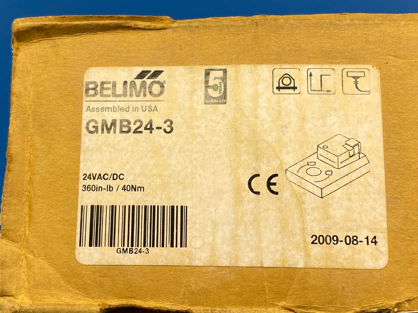 Belimo GMB24-3, Non Fail-Safe Damper Actuator 24VAC/DC, 360in-lb / 40Nm
