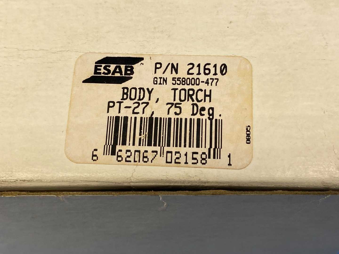 ESAB 21610, Torch Body for ESAB PT-27 70 Degrees