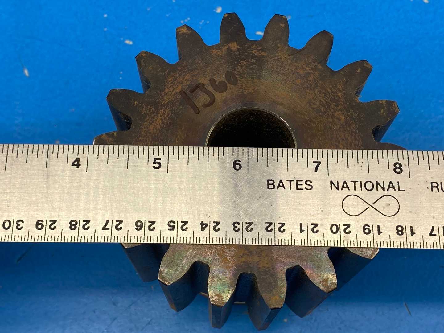 Martin TS518, Spur Gear, 18 Tooth, 1 inch Pitch Diameter, 1 inch Width, Steel Material
