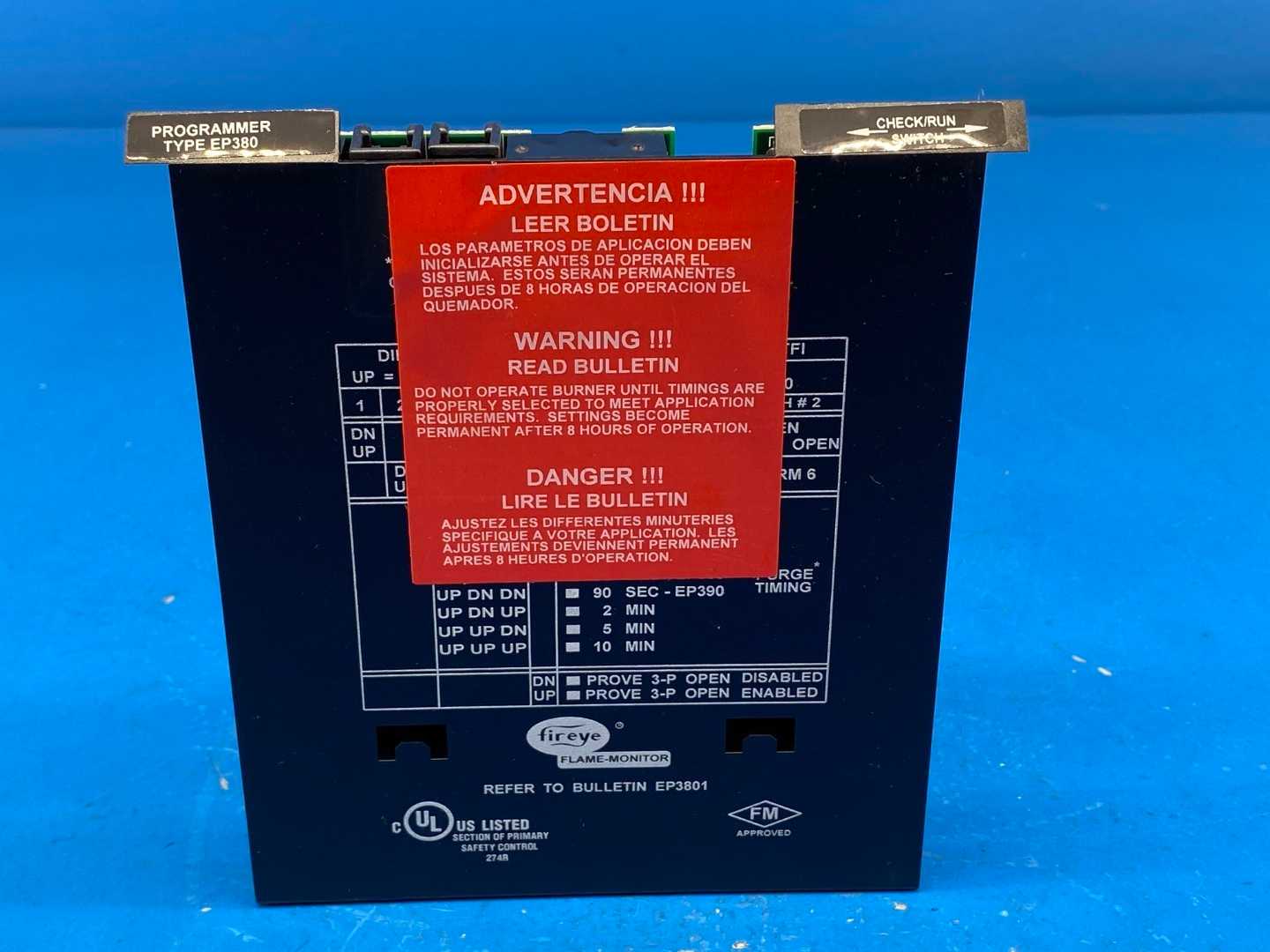 Fireye Flame Monitor EP380 Programmer Module