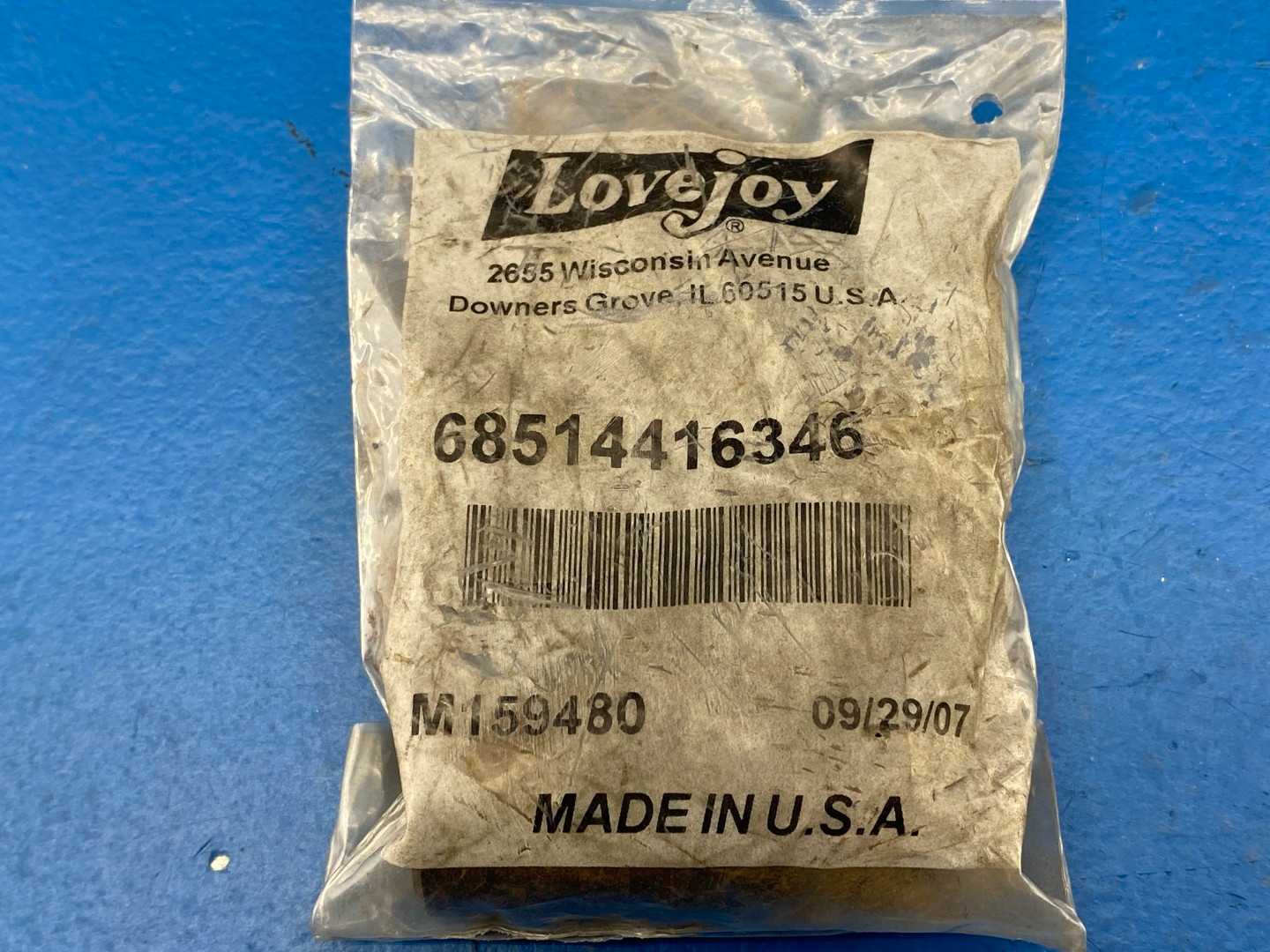 Lovejoy 68514416346 Type D-5B Pin and Block Universal Joint, D5B, 0.4375" Dia x 0.88" Bore, 1750 rpm Max, Steel