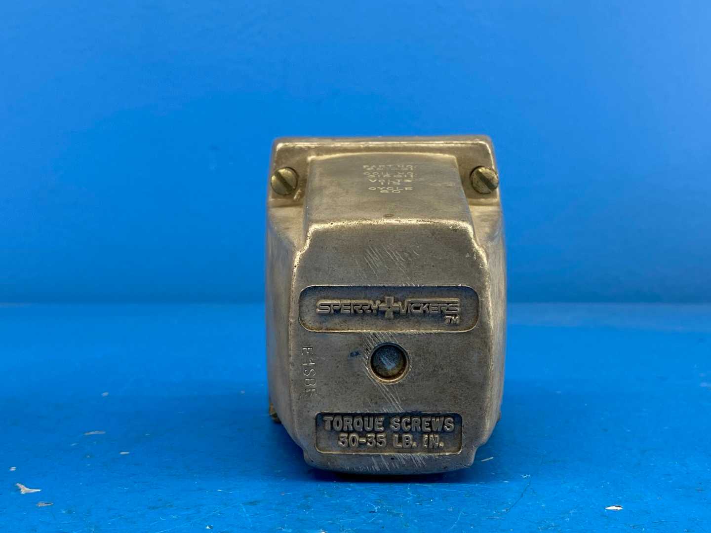 Sperry Vickers 281291 Solenoid Coil Assembly with Cast Housing for Hydraulic Valves, 30-35lb Torque 115VAC