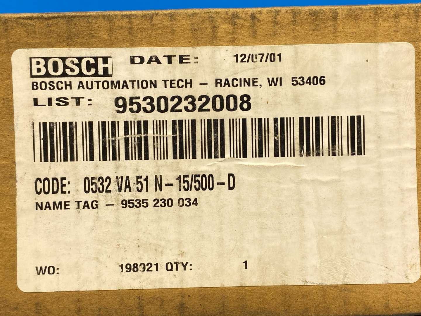 Bosch 9530232008 Pressure Relief Hydraulic Valve
