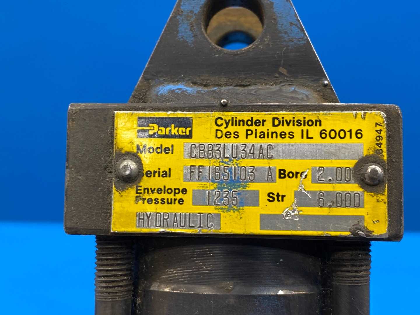 Parker 3L Series CBB3LU34AC Hydraulic Cylinder 2.00" Bore 6.000" Stroke