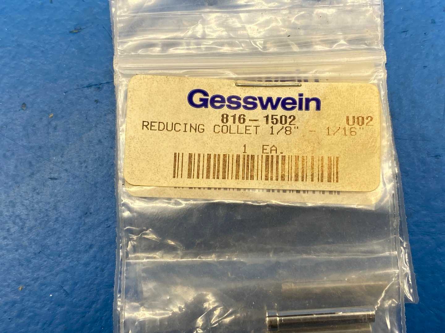 Gesswein 806-1502, 1/8"-1/16" Reducing Collet, Precision Tooling